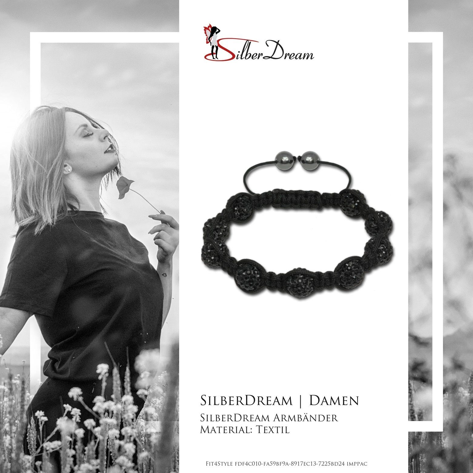 SilberDream Armband SilberDream Shamballa Armband schwarz günstig online kaufen