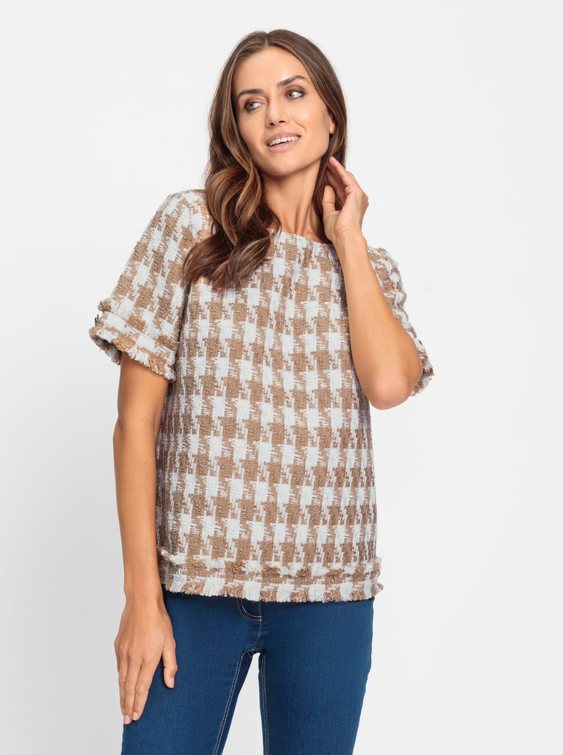 heine Klassische Bluse Kurzarm-Bluse günstig online kaufen