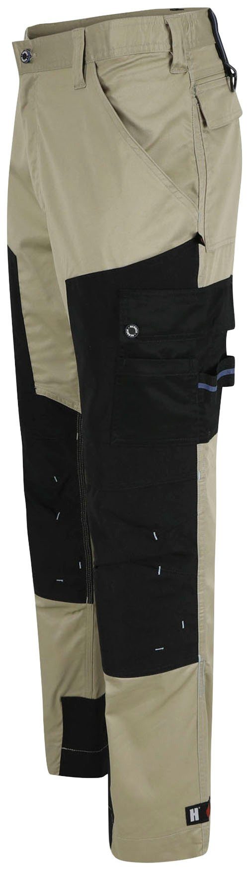 Capua mehrere leicht Hose beige Stretch, Arbeitshose Viele Taschen, Coolmax® Herock mit -Techn.; Farben