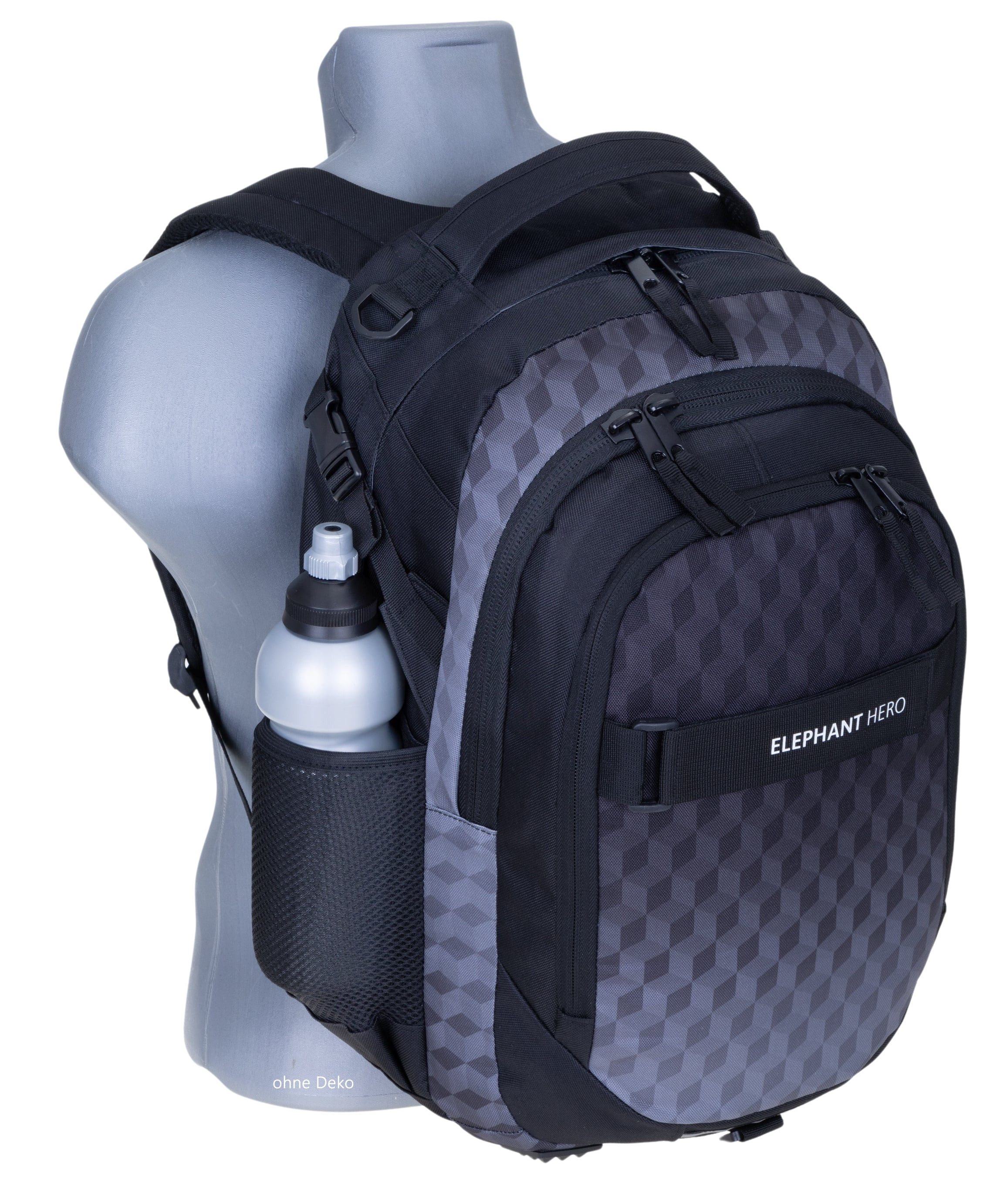 ELEPHANT Schulrucksack Hero Signature Schultasche (2 Teile Set), Rucksack + Mäppchen Box