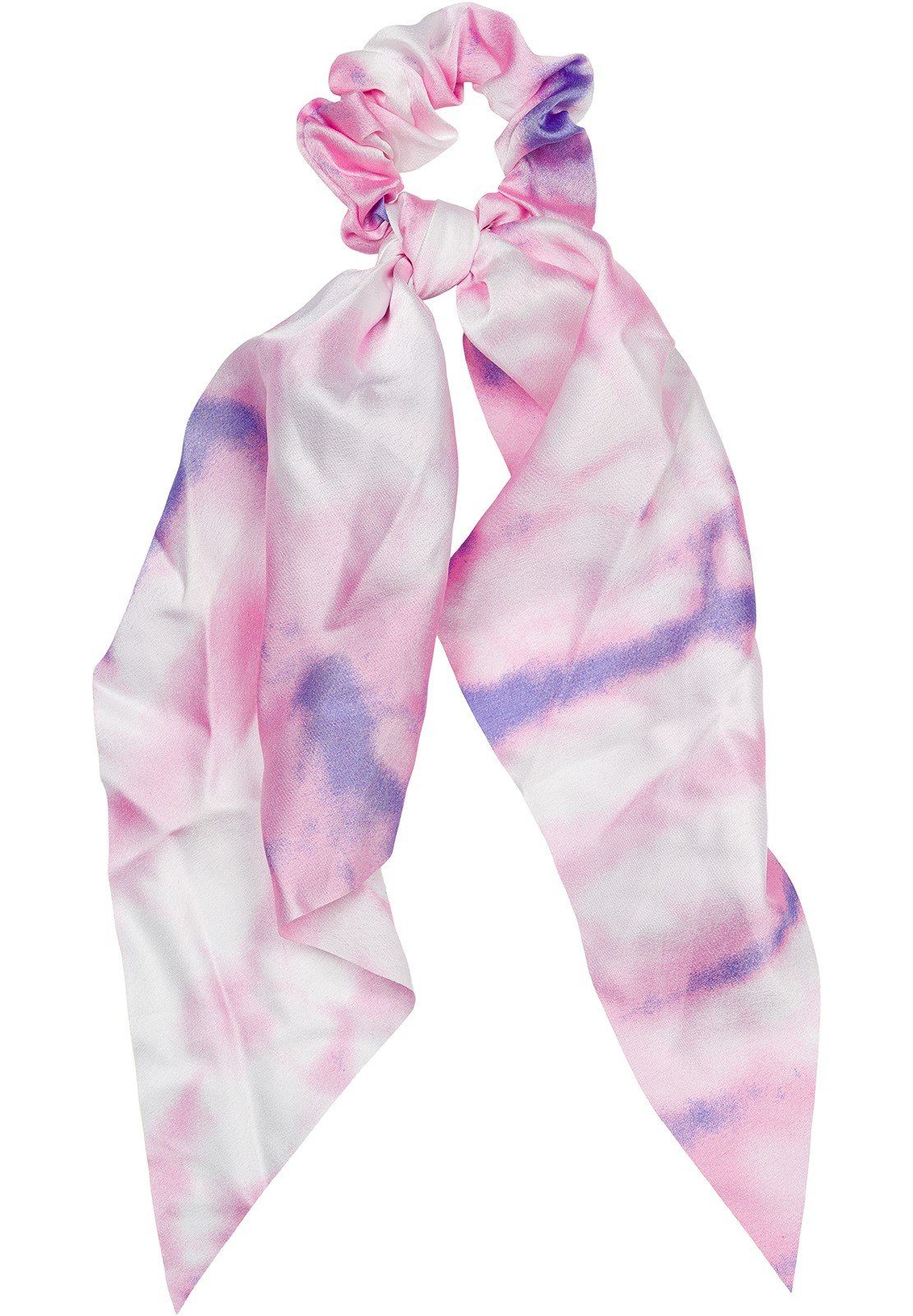 styleBREAKER Haargummi, 1-tlg., Scrunchie Haargummi mit Schleife Batik Farbverlauf Rosa-Violett