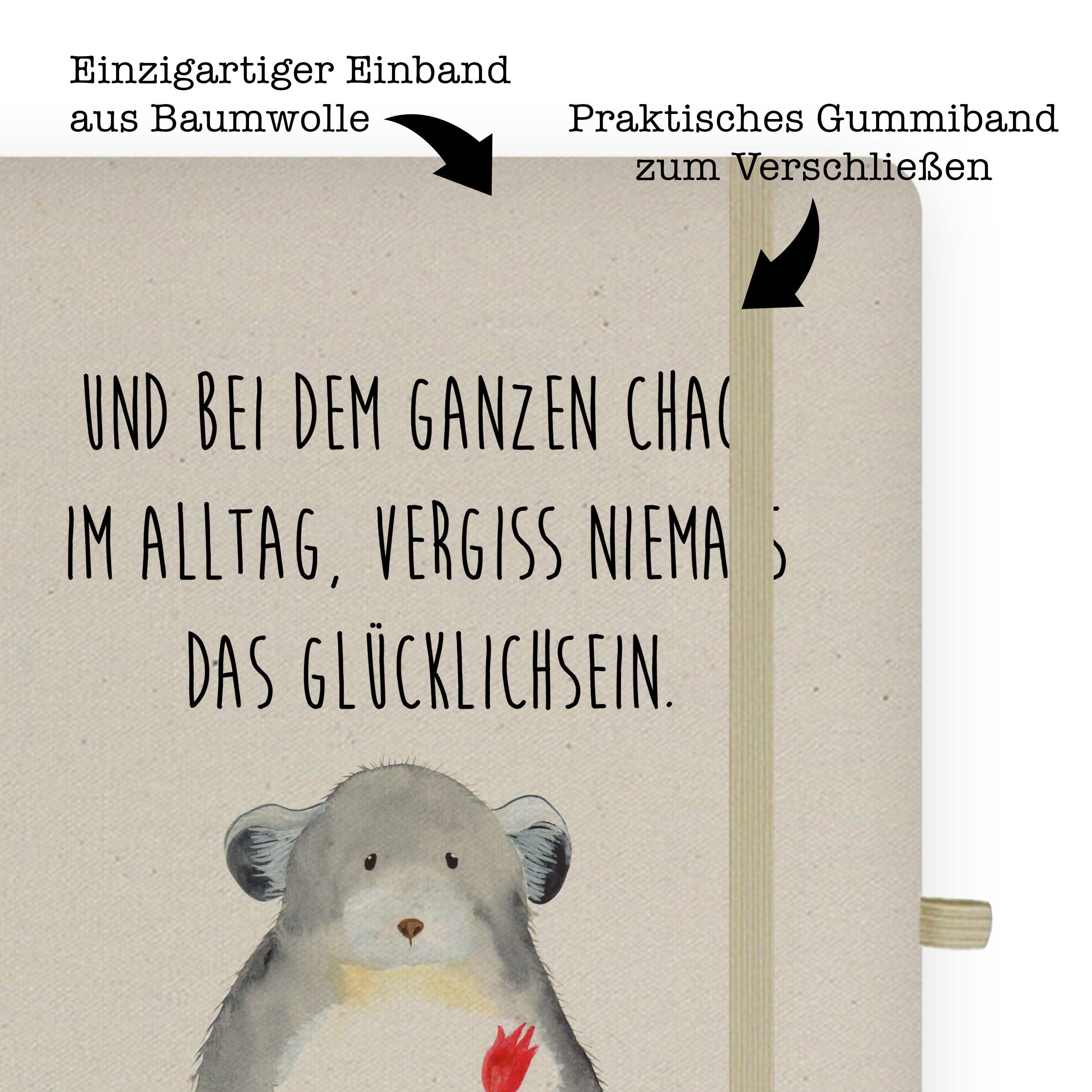Mr. - Laun Mr. Schreibbuch, Gute Notizbuch & Geschenk, Panda Transparent Blume Mrs. & Chinchilla mit Panda Mrs. -