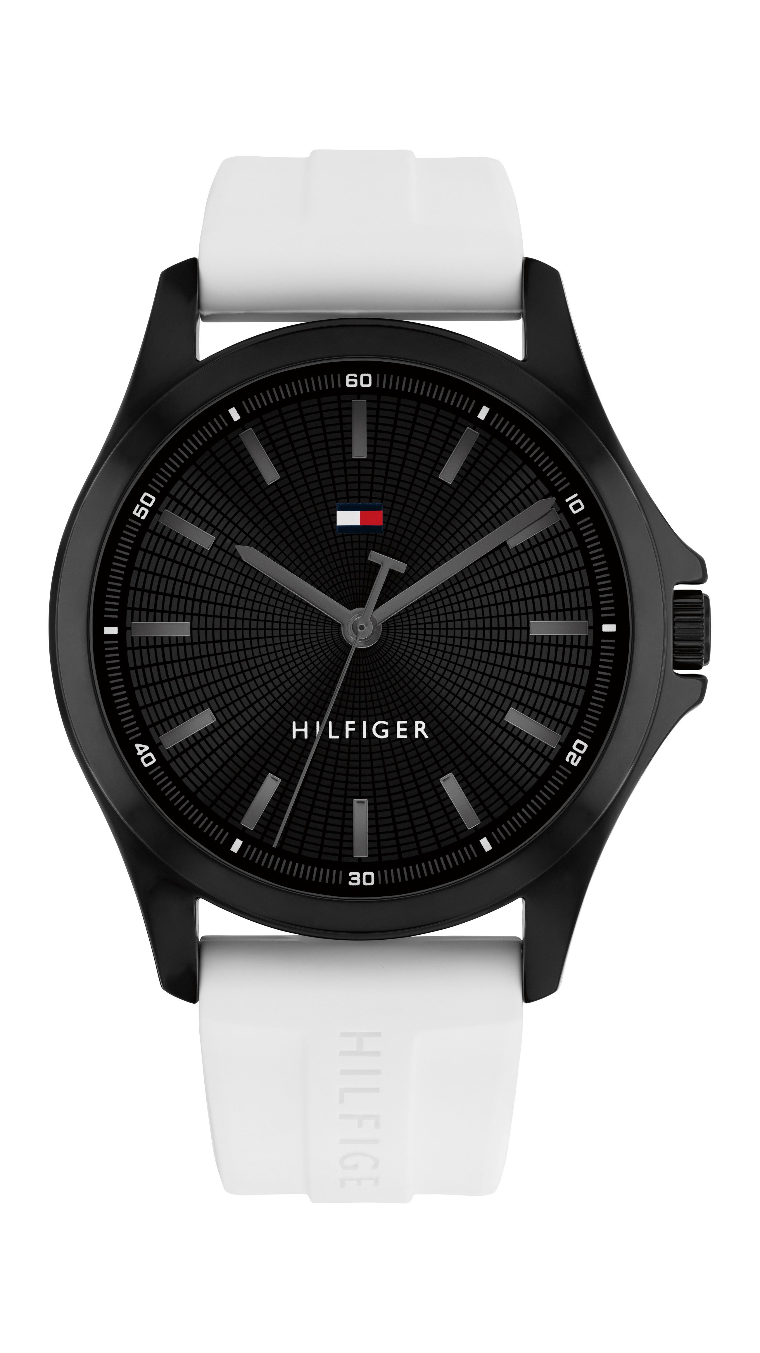 Tommy Hilfiger Quarzuhr BRUCE 1710740, Armbanduhr, Herrenuhr, Silikonarmband, analog