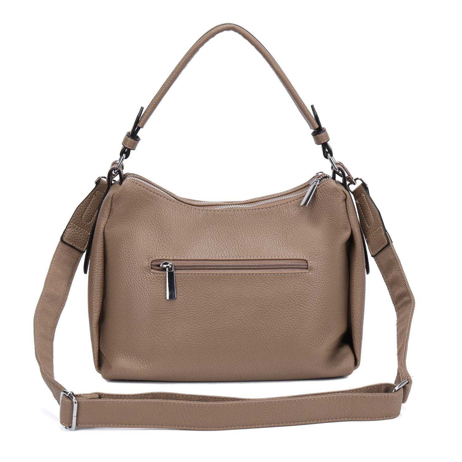 ITALYSHOP24 Schultertasche DAMEN TASCHE SHOPPER Umhängetasche Crossover Hobo Bag Leder Optik (Spar-Set: Tasche mit 2 Gürtel. Zusatz Stoffgurt/Umhängeband, mit Schultergurt), Henkeltasche Reisetasche Crossbag für Büro Freizeit Urlaub BodyBag