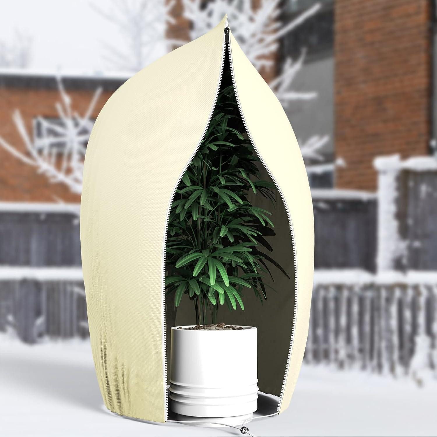 LuxusKollektion Зимняя защитаhaube Зимняя защита Pflanzenabdeckung 80x120cm Frostschutz Reißverschluss