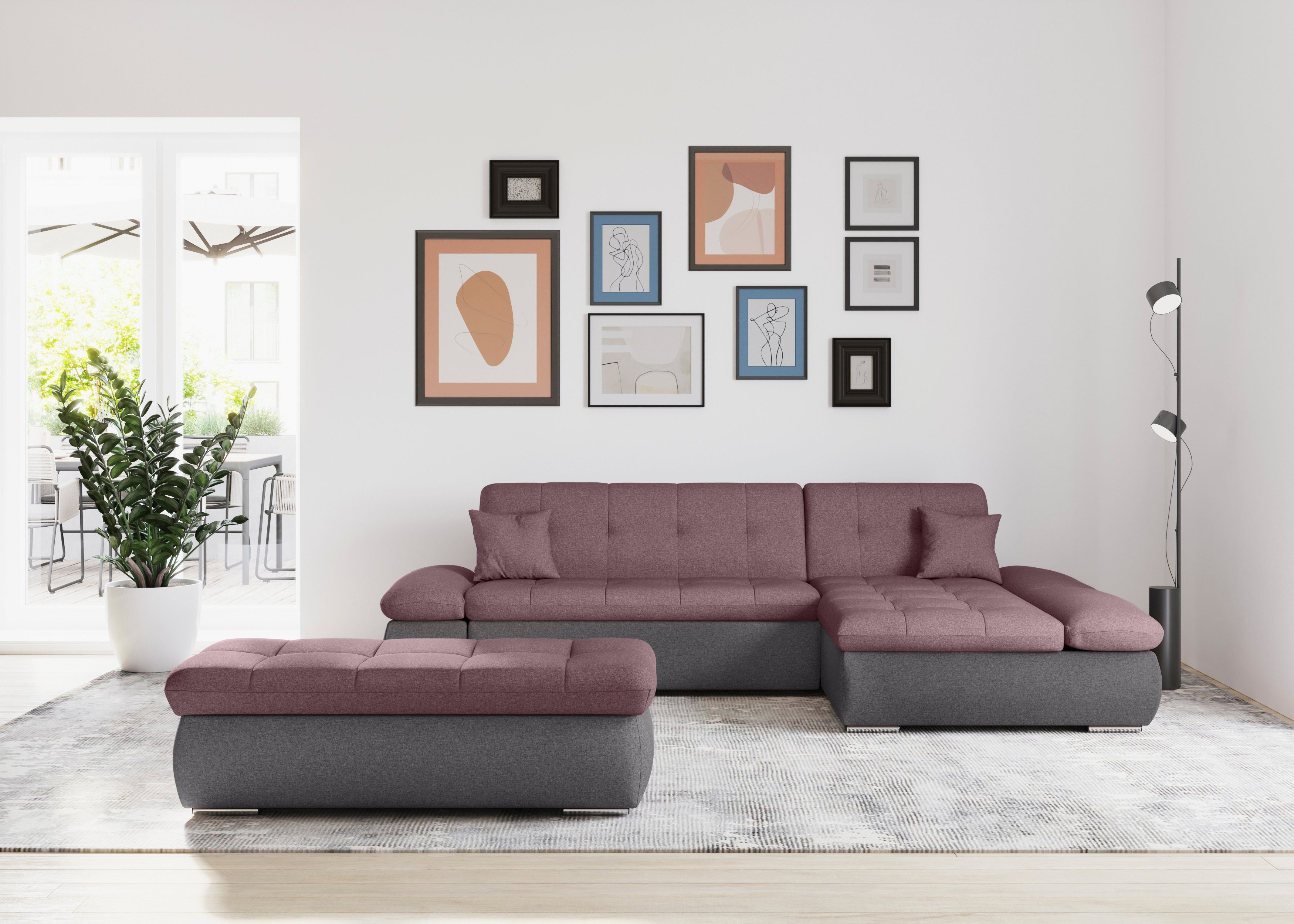 DOMO collection Ecksofa Moric, L-Form, XXL-Sofa günstig online kaufen