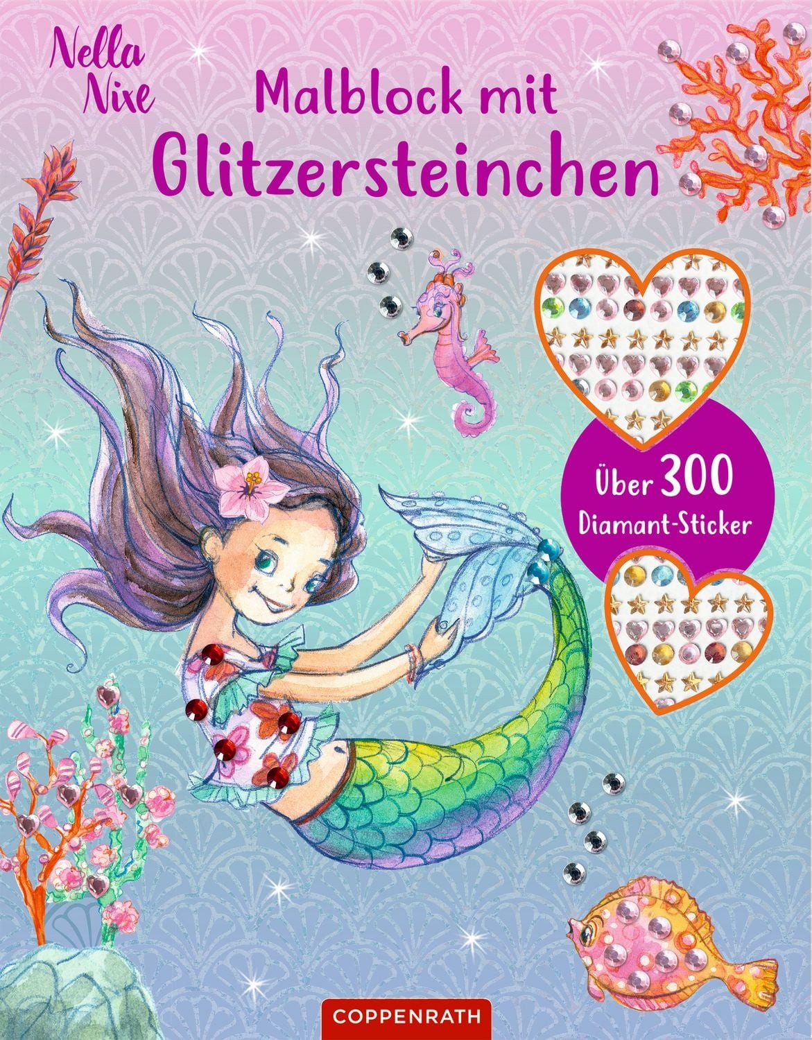 Malblock mit Glitzersteinchen - Nella Nixe / diverse