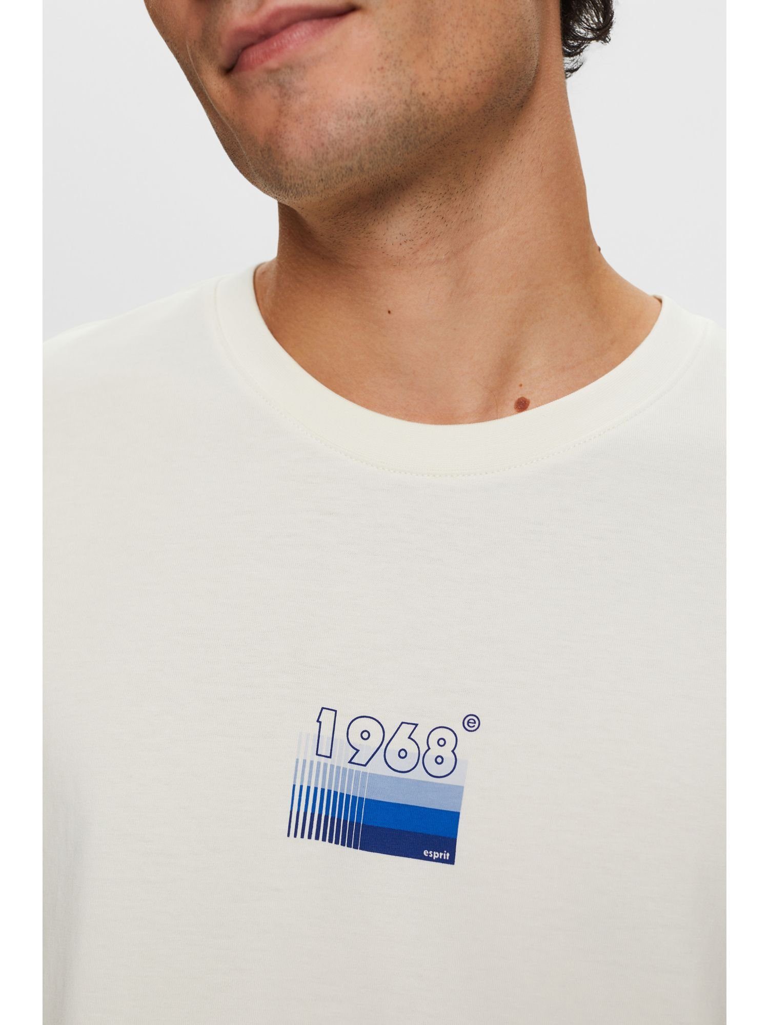 edc by Esprit T-Shirt Bedrucktes ICE 100 % Jersey-T-Shirt, Baumwolle (1-tlg)