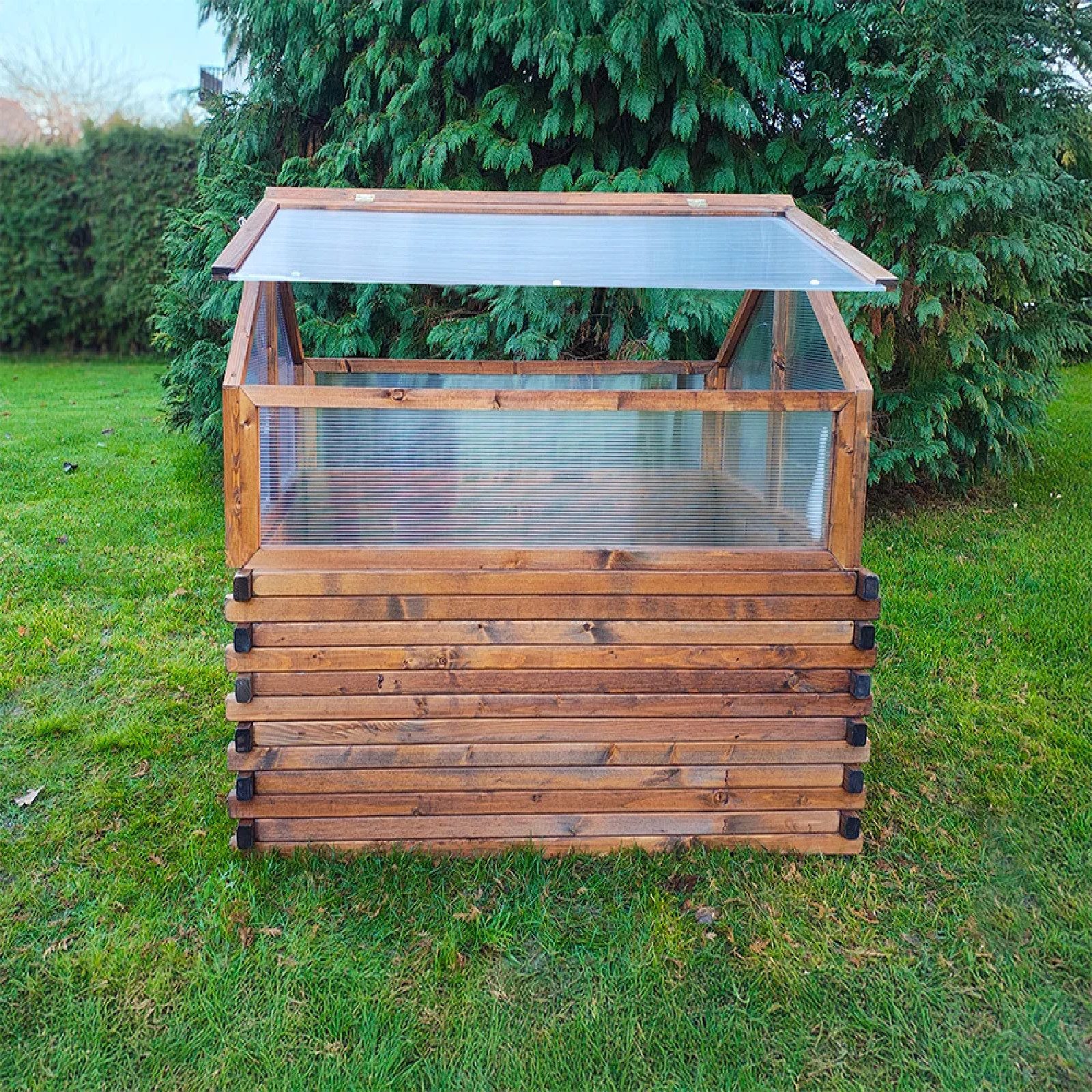 QLS Gewächshaus Mini Timber für Balkon...