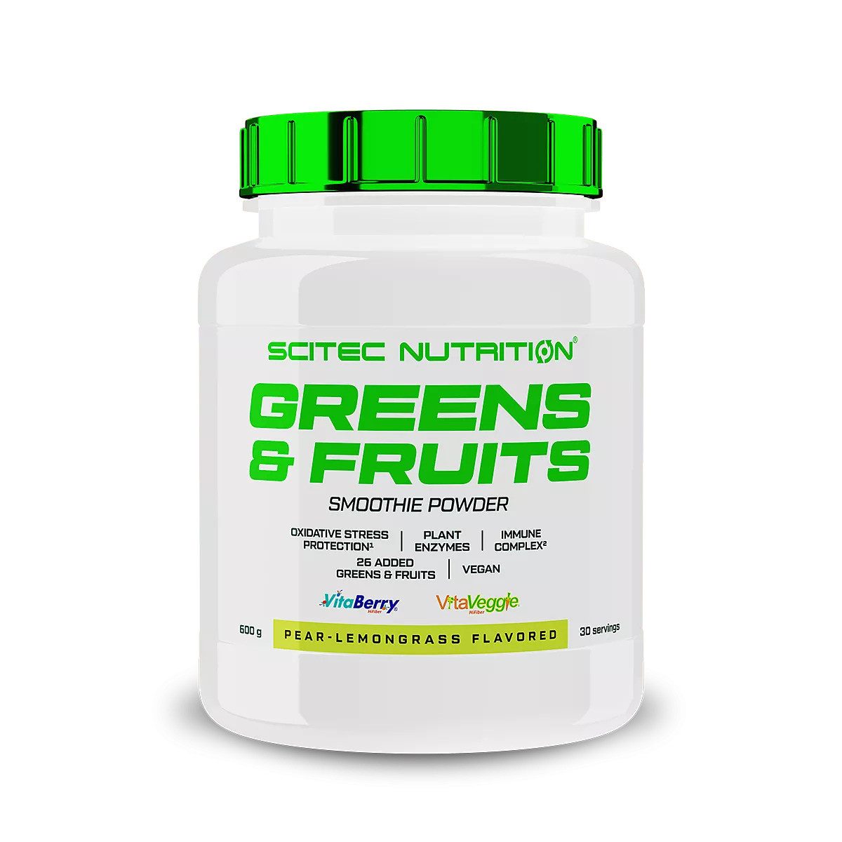 Scitec Nutrition Scitec Vita Greens Fruits 600g - Birne Zitronengras Pulver, 600 g, Pulver