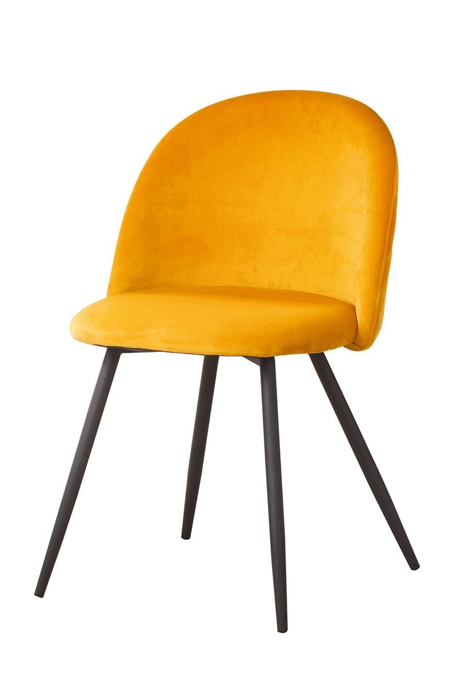 GILDE Sessel Holz Stuhl"Meran"curry/gesteppt VE 2 (BxHxL) 45 cm x 79,5 cm x 43, Stuhl Sessel Sitzplatz Sitzmöbel