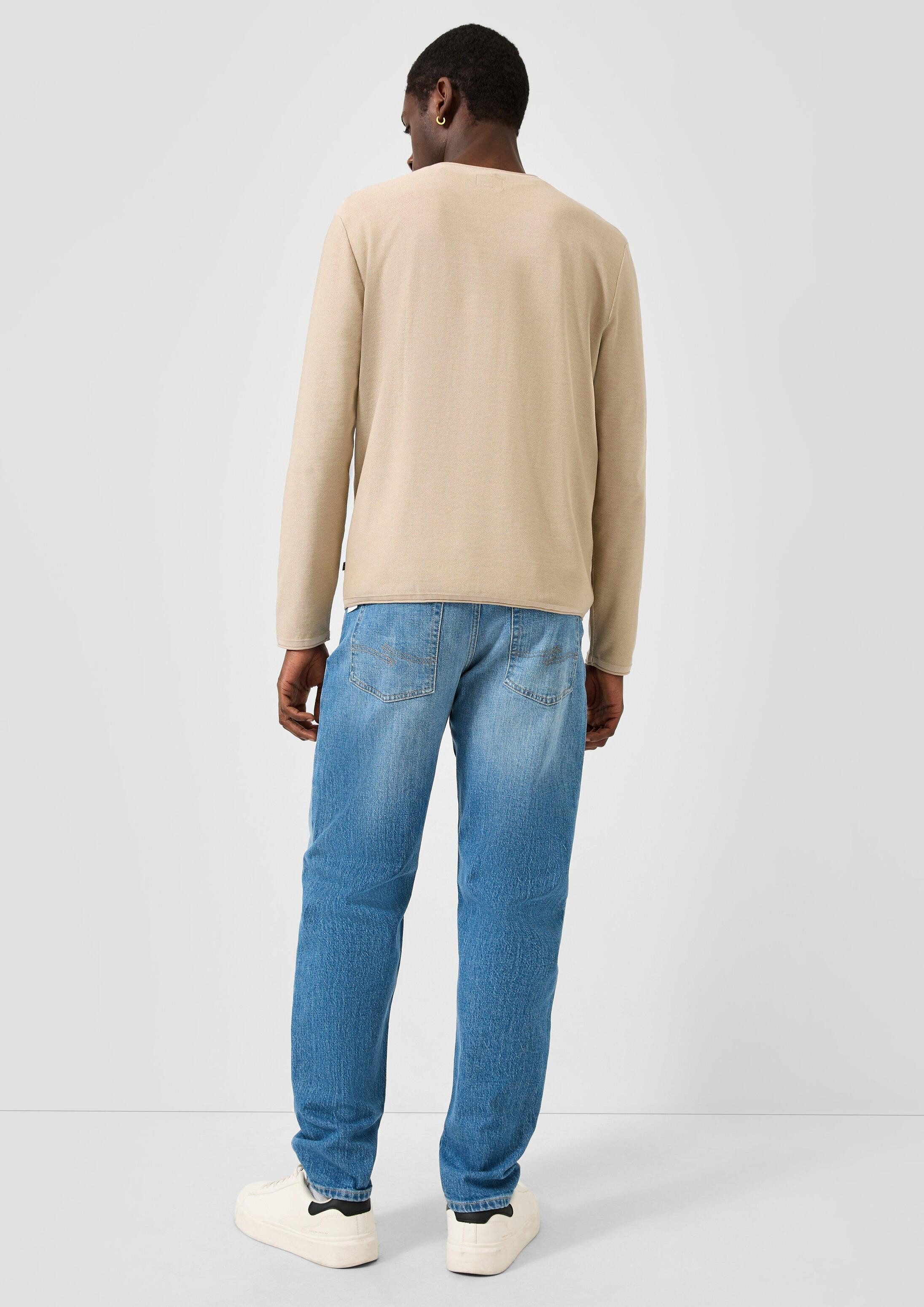 QS Longpullover Strickpullover Gewaschener Strickpullover