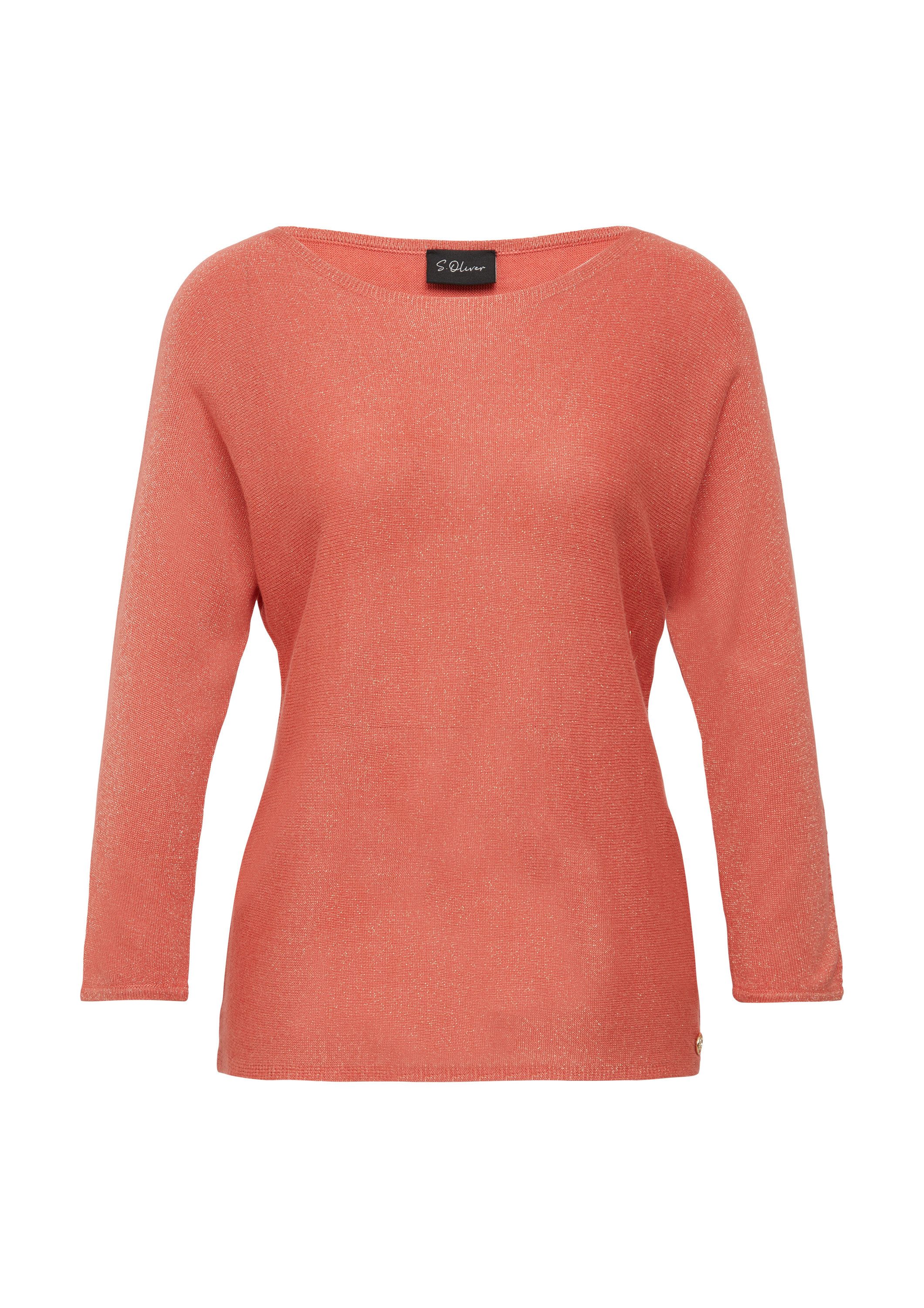s.Oliver 3/4 Arm-Pullover Strickpullover Feinstrickpullover mit Glitzergarn günstig online kaufen