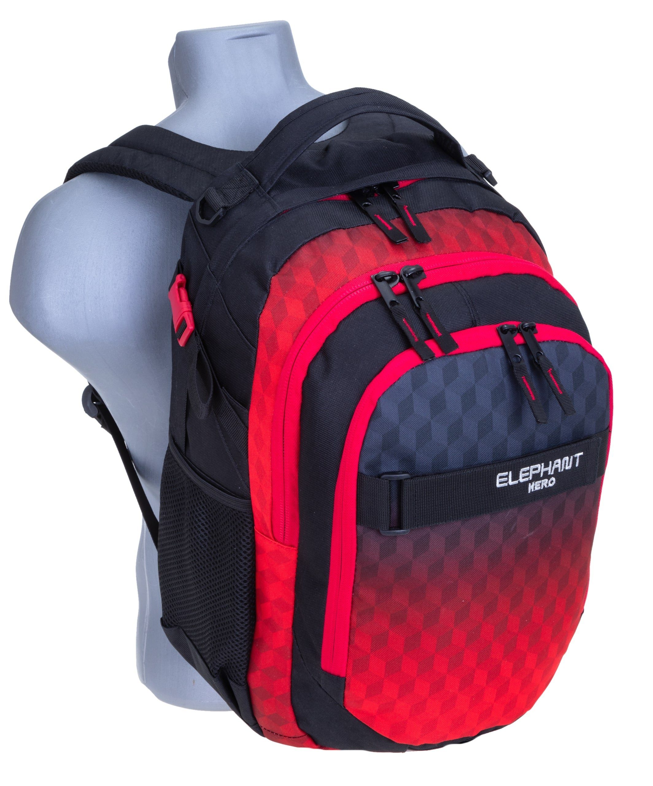 ELEPHANT Schulrucksack Hero Signature Schultasche (2 Teile Set), Rucksack + Mäppchen Box