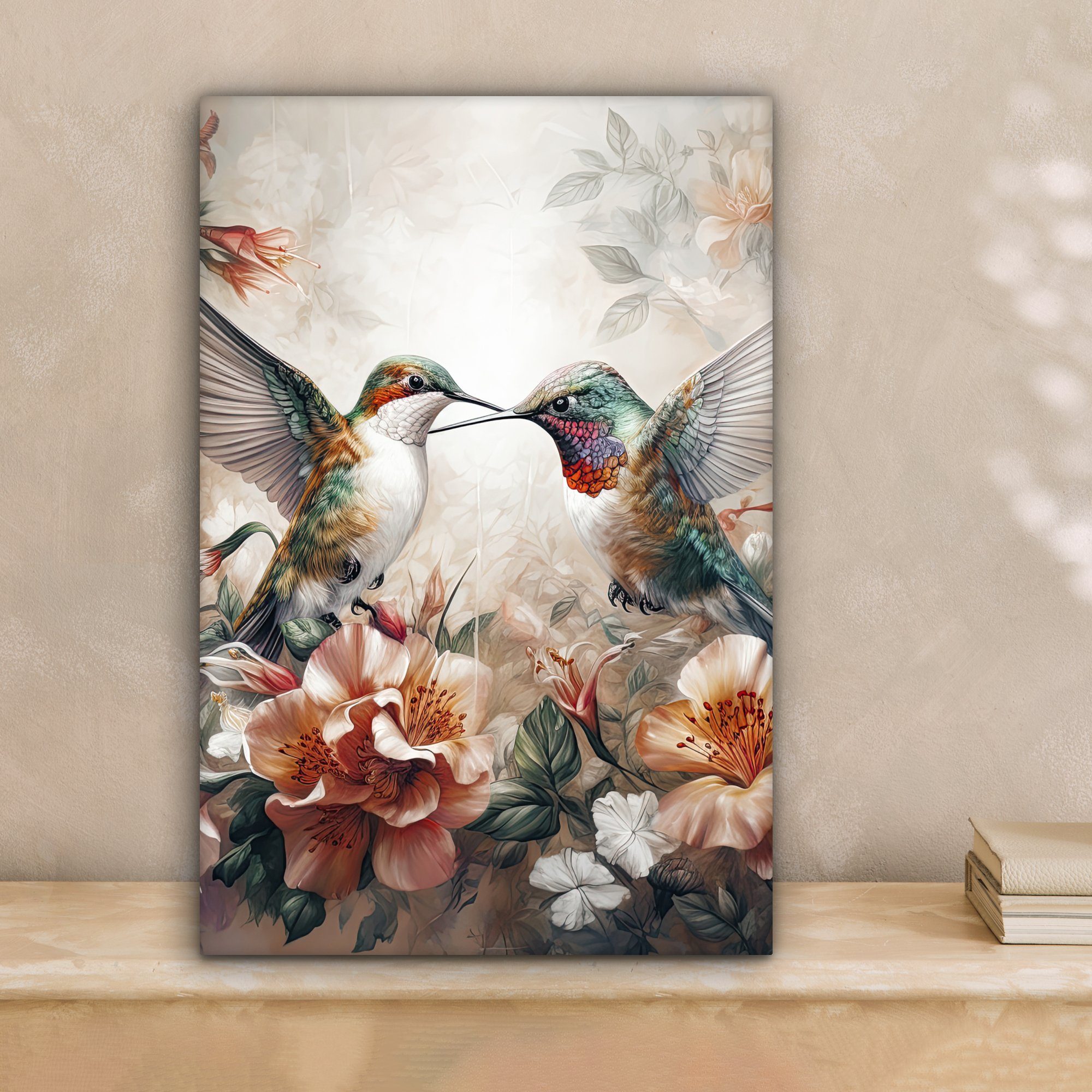 OneMillionCanvasses® Leinwandbild Kolibri - Vögel - Blumen - Natur, Fotodru günstig online kaufen