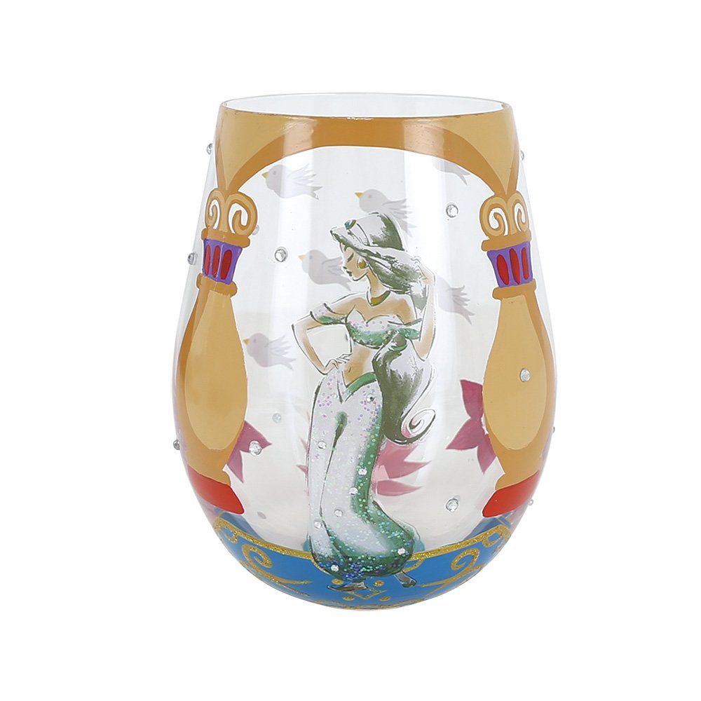 Disney Glas Aladdin Jasmin Designerglas mit Edelsteinen Disney Store