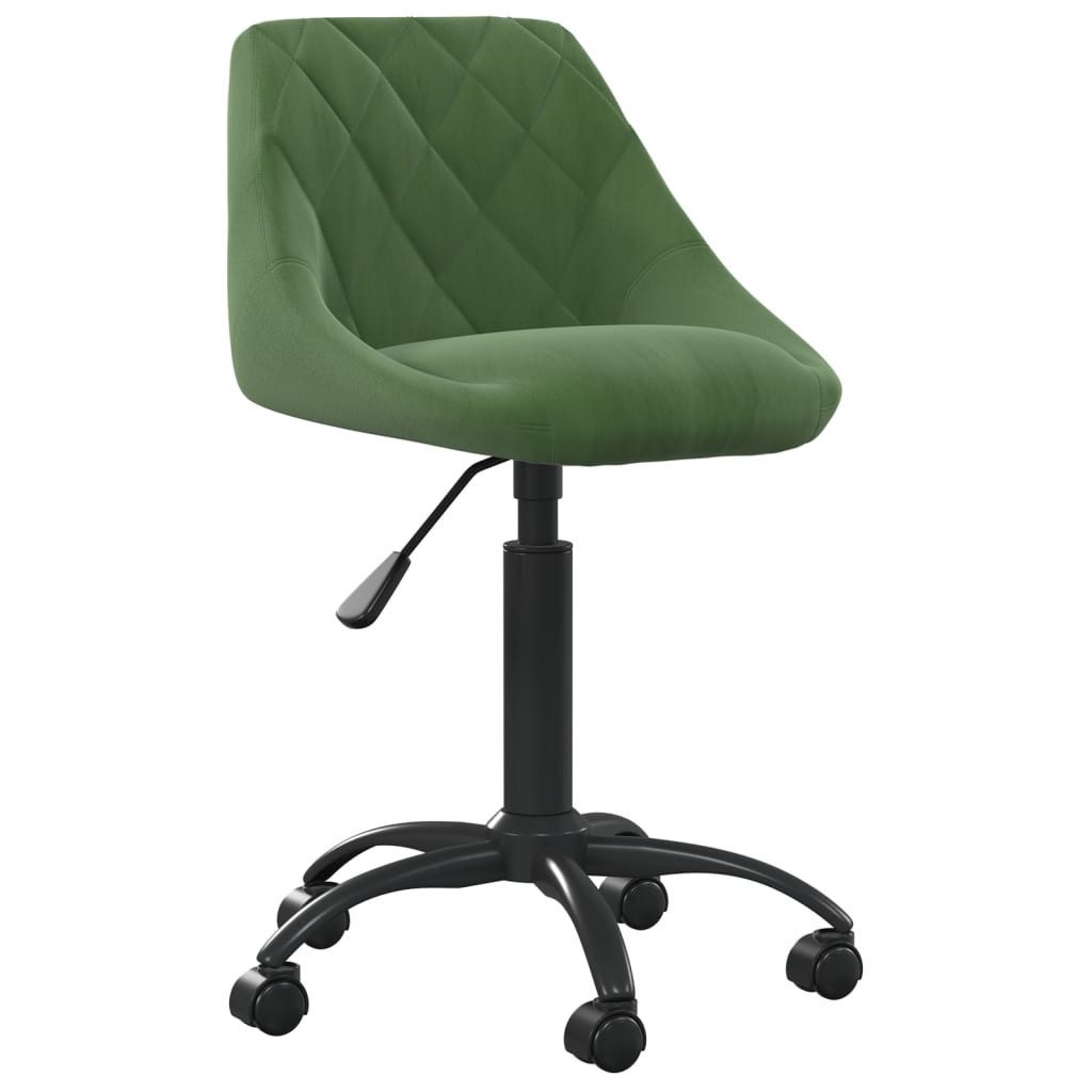 furnicato Bürostuhl 44x46x(67,5-79) cm Dunkelgrün (1 St), Höhenverstellbarer Schreibtischstuhl mit 360-Grad-Drehfunktion