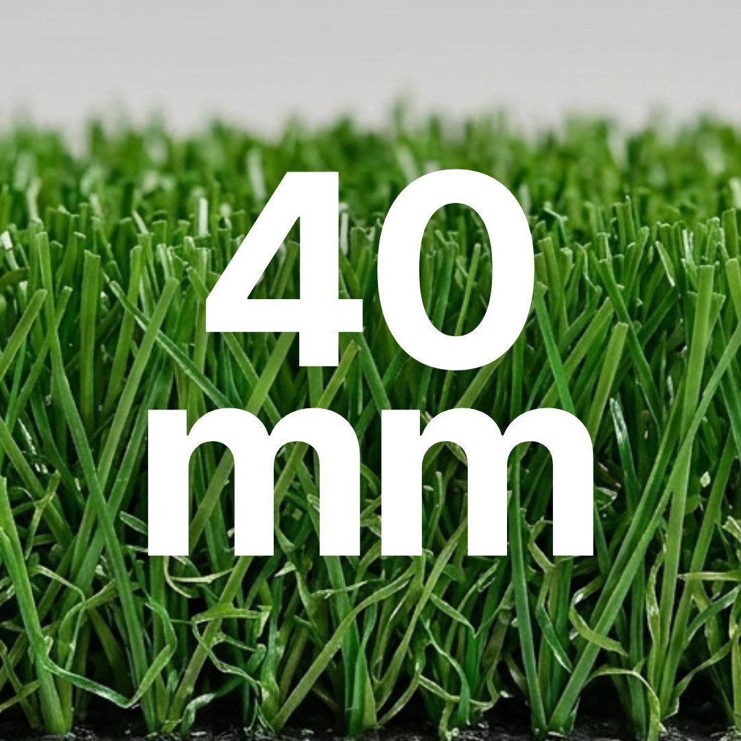 Tapiso Kunstrasen Natural Deluxe, rechteckig, Höhe: 40 mm, UV-beständig & wetterfest – ideal für Balkon, Terrasse und Garten