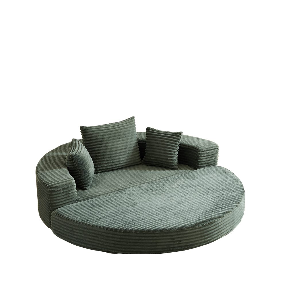 REDOM Schlafsofa rundes Tagesbett, ideal für kompakte Wohnräume, das sowohl als halbrundes Sofa als auch als rundes Tagesbett genutzt werden kann. 1 Teile