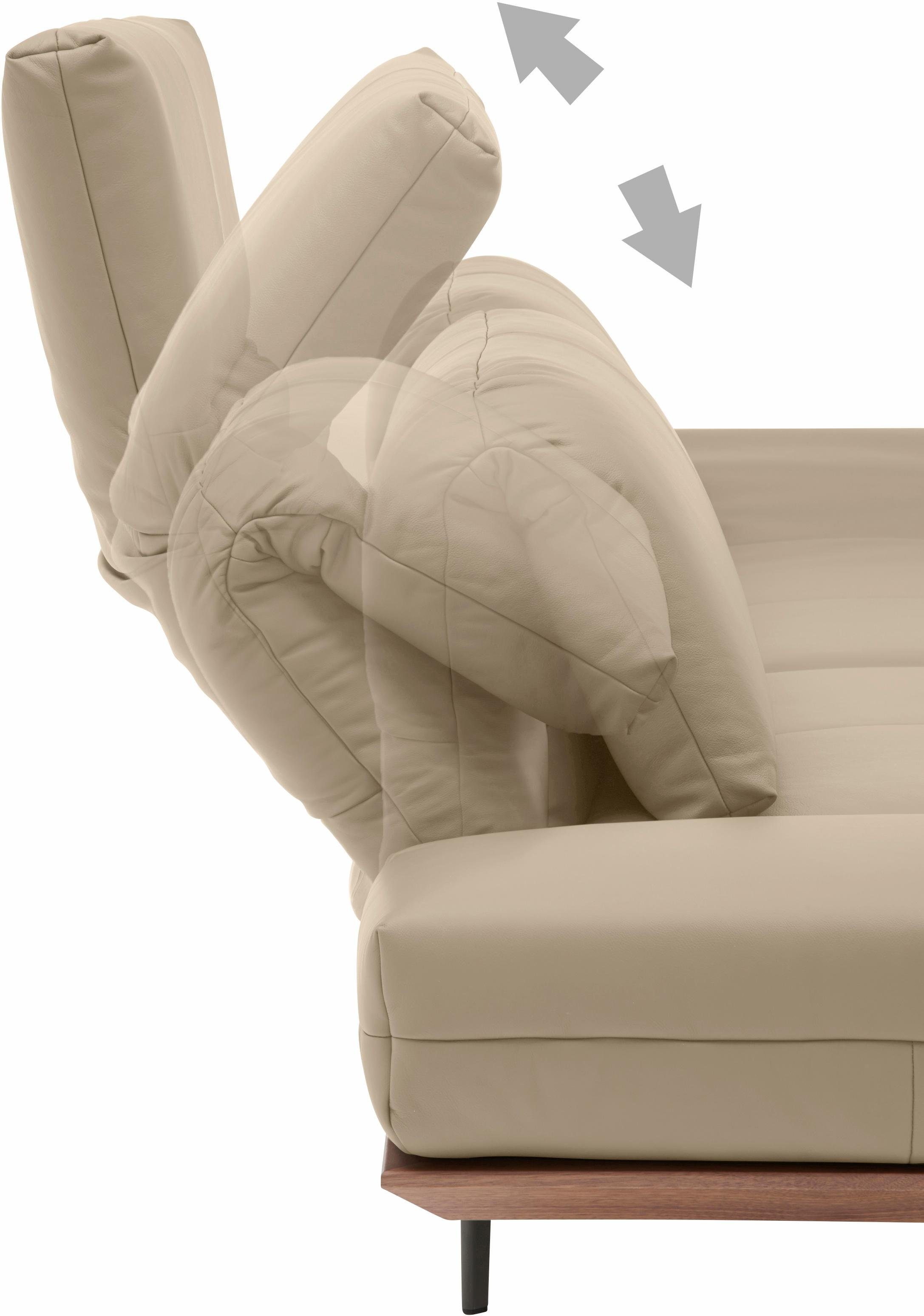 hülsta sofa 3-Sitzer Qualitäten, in cm Natur in Breite hs.420, Nußbaum, 232 oder Eiche Holzrahmen 2