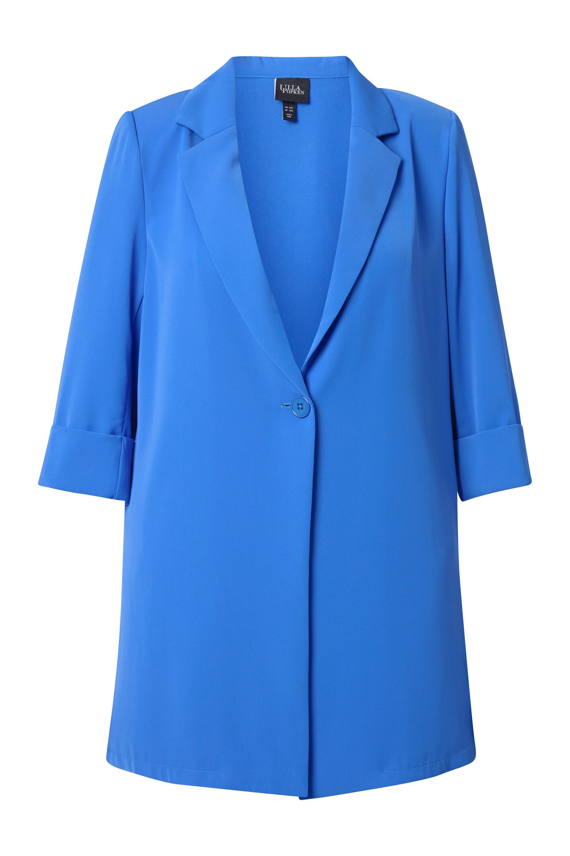 Ulla Popken Blusenblazer Blazer Reverskragen Seitenschlitze 3/4-Arm