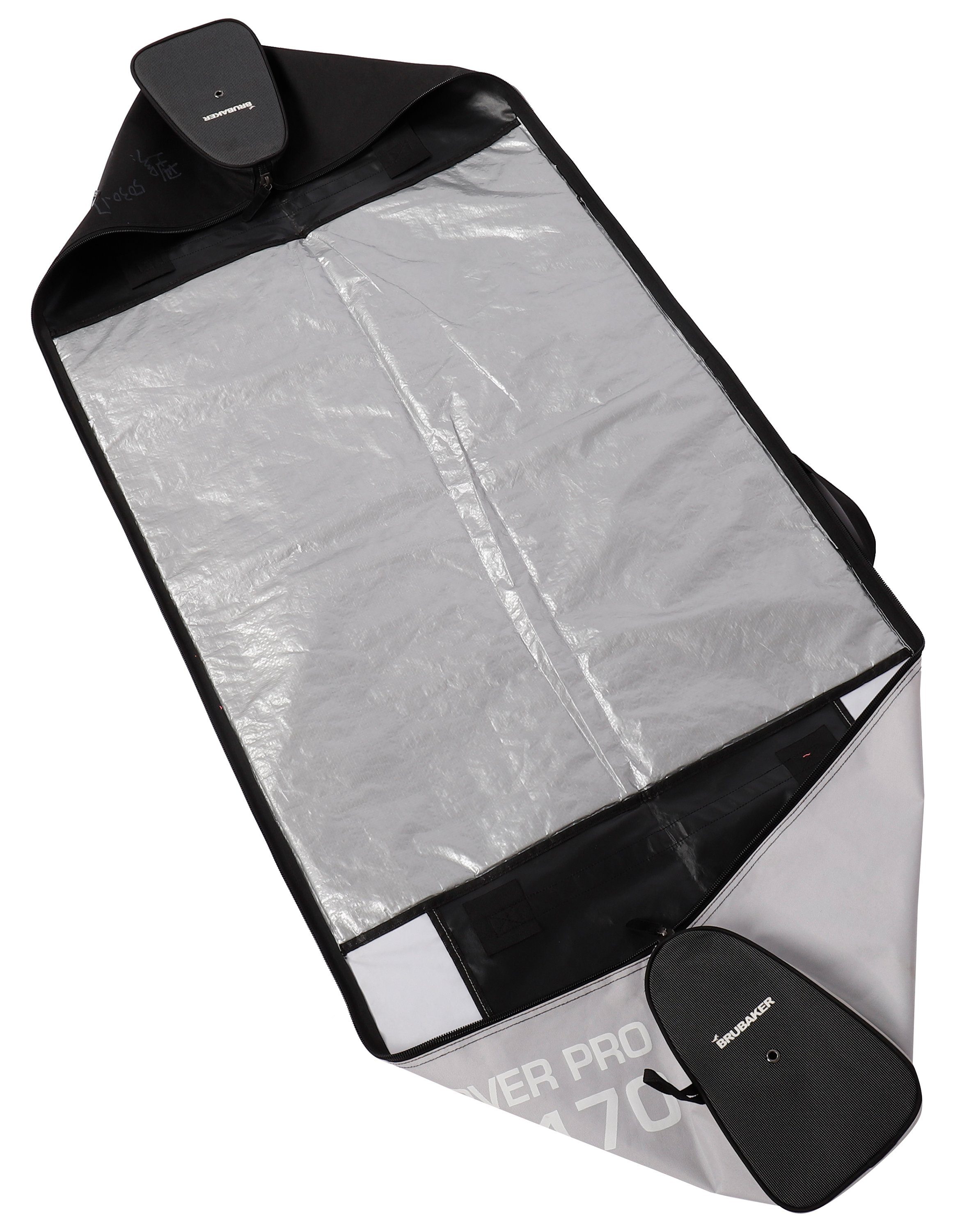 BRUBAKER Sporttasche Carver Pro XP Skibag Ski für Zipperverschluss mit Tasche gepolsterter (1-tlg., Skitasche Rucksacksystem, reißfest schnittfest), Skisack und und Skistöcke, und Skier