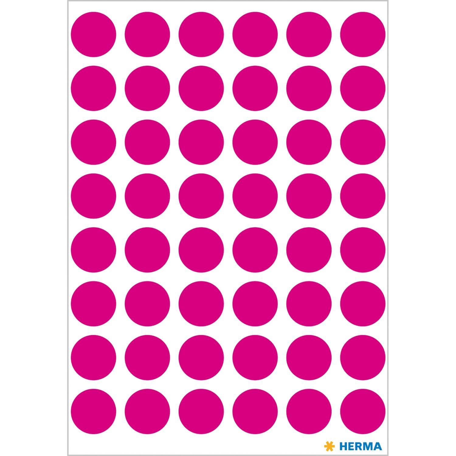 Thumbnail - HERMA Etiketten HERMA 1856 Markierungspunkte, Durchmesser: 13 mm, pink (240 Etiketten)