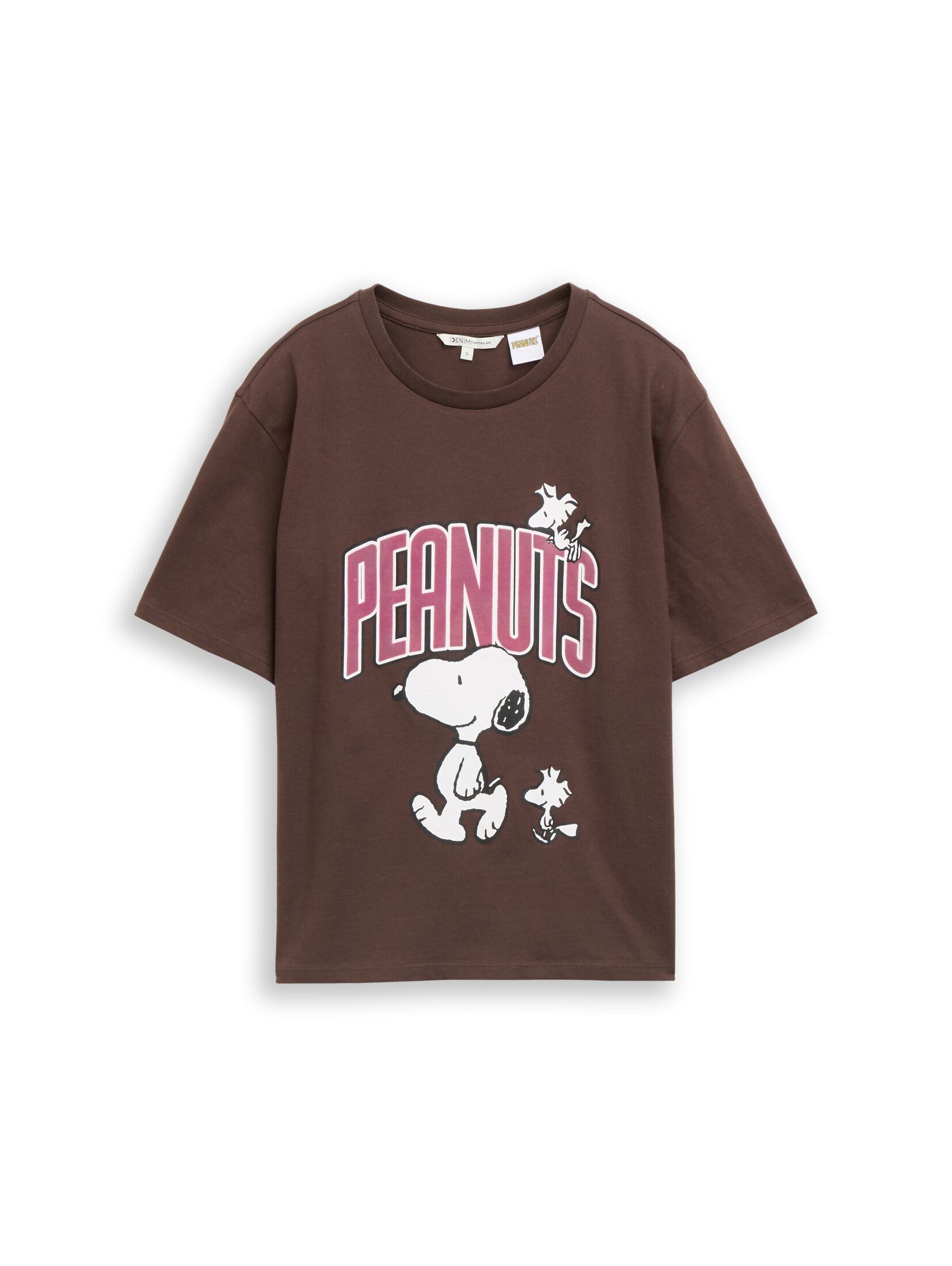 TOM TAILOR Denim T-Shirt T-Shirt (im Einserpack) Boxy Fit T-Shirt mit Snoopy-Print