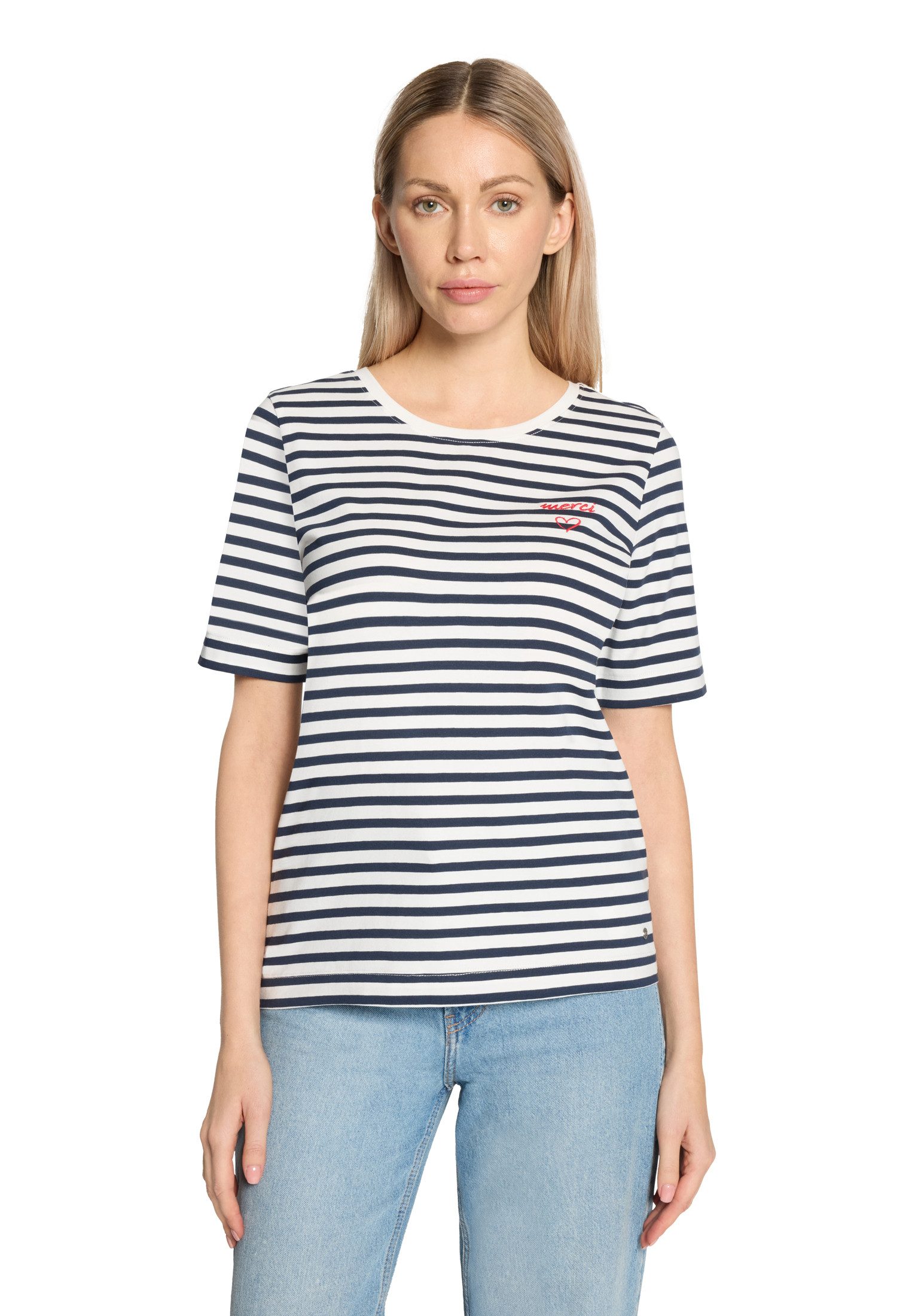 Betty&Co Kurzarmshirt Damen mit Ringel (1-tlg)