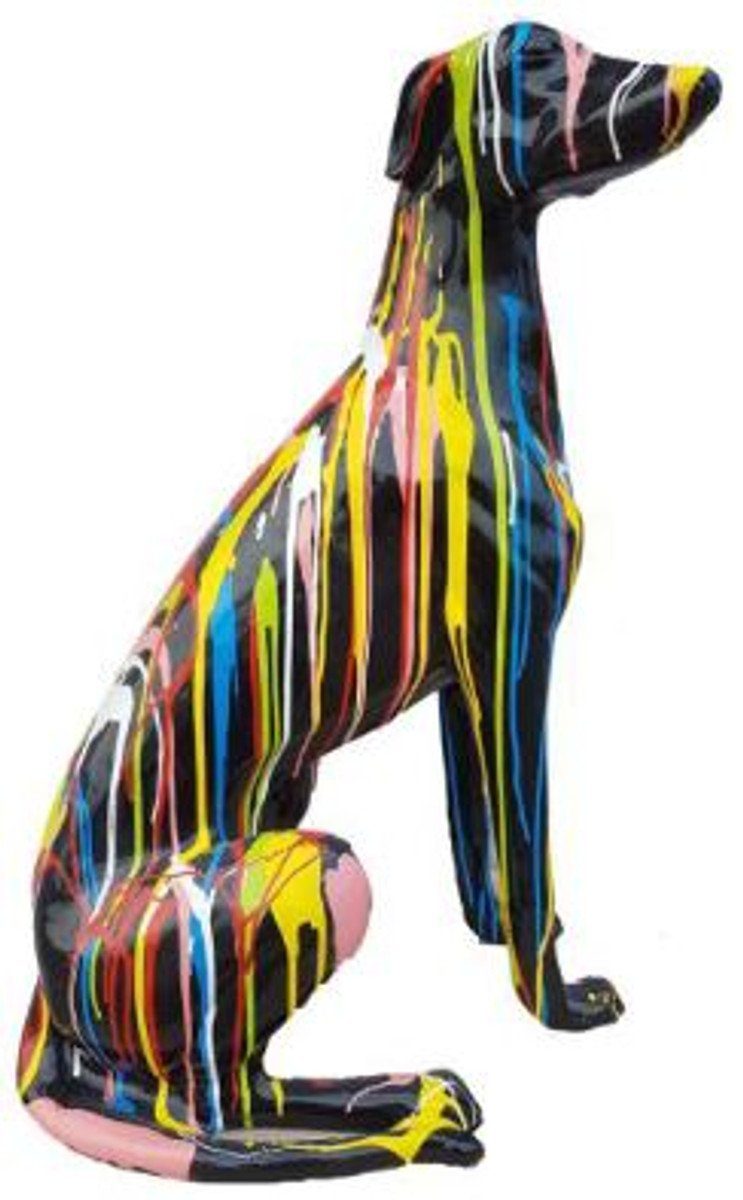 Casa Padrino Luxus Dekofigur Chihuahua Hund Mehrfarbig H. 39 cm -  Wetterbeständige Deko Skulptur - Wohnzimmer Deko - Garten Deko - Luxus Deko  Tierfigur