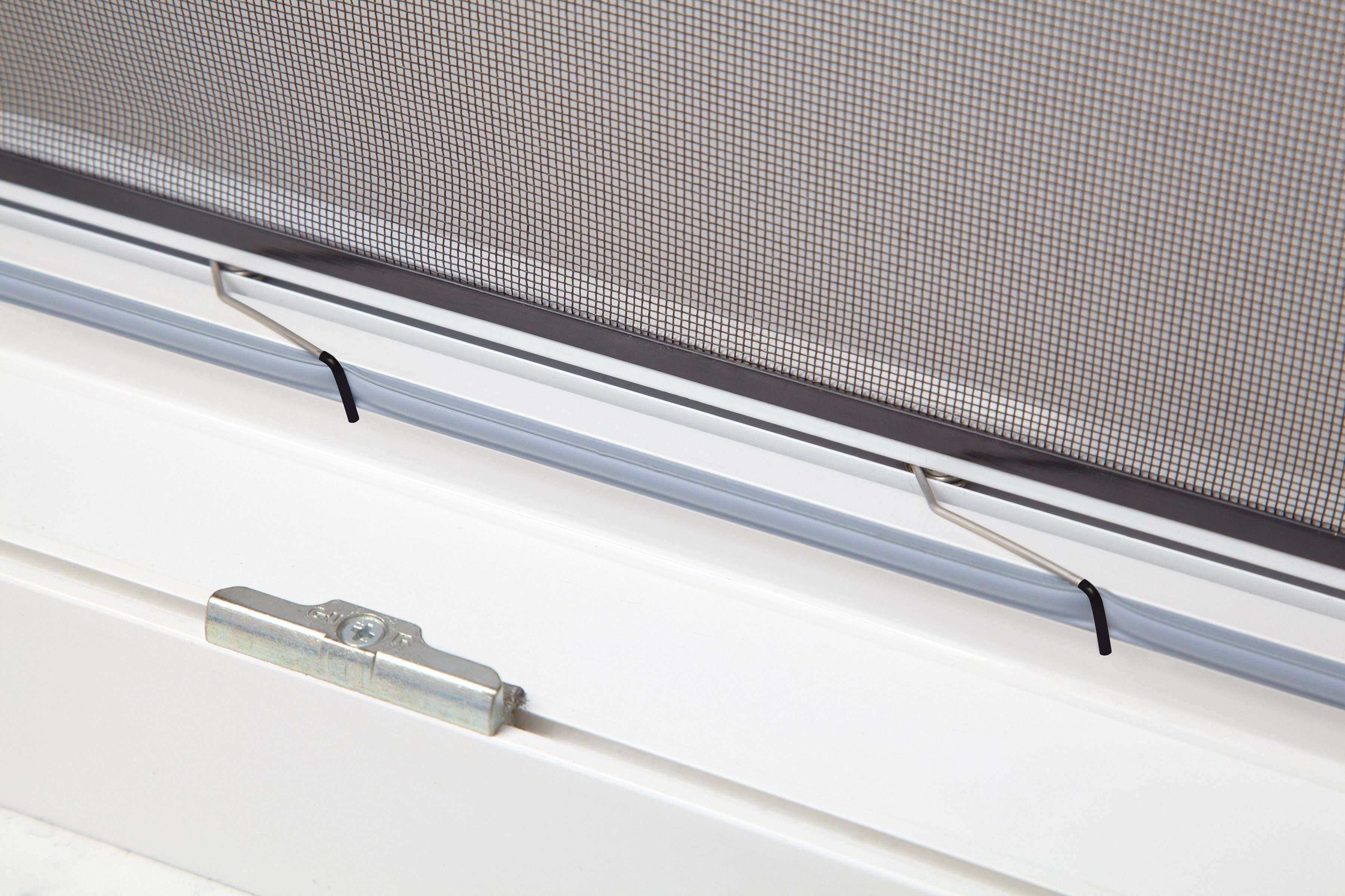 Insektenschutz-Fensterrahmen Basic, hecht international 100x120 cm individuell stabiler kürzbar, Maße: Aluminium-Rahmen,