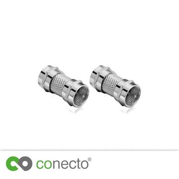 conecto conecto F-Verbinder, F-Kupplung, F-Stecker auf F-Stecker, Adapter zur SAT-Kabel