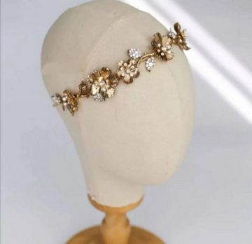 Brautkrone Diadem Haarreif Braut Schmuck Hochzeit Hochzeitsschmuck (1 Stück, 1-tlg., 1-teilig), handgefertigt