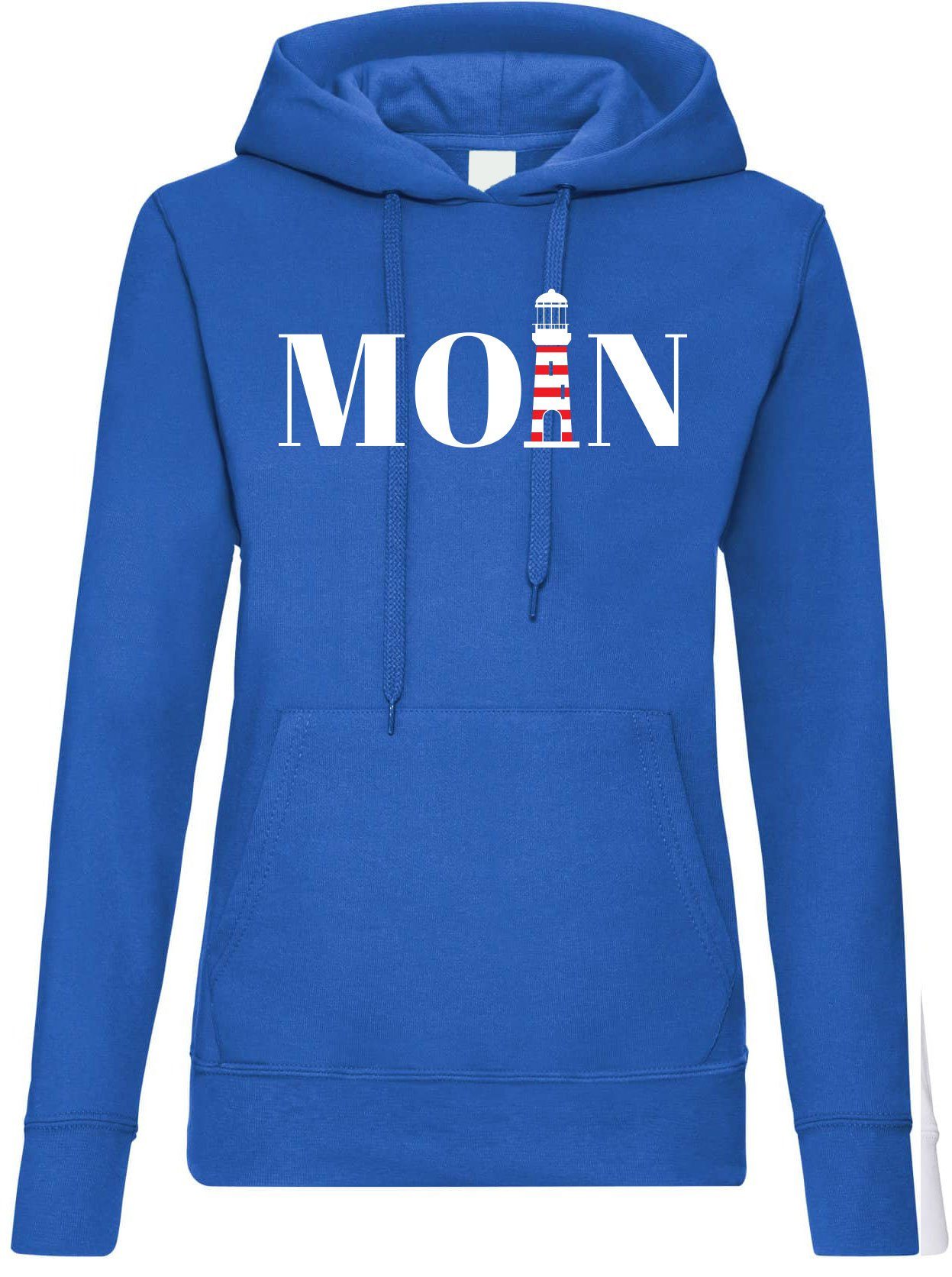 Kapuzenpullover Moin Leuchtturm Damen Hoodie Pullover
