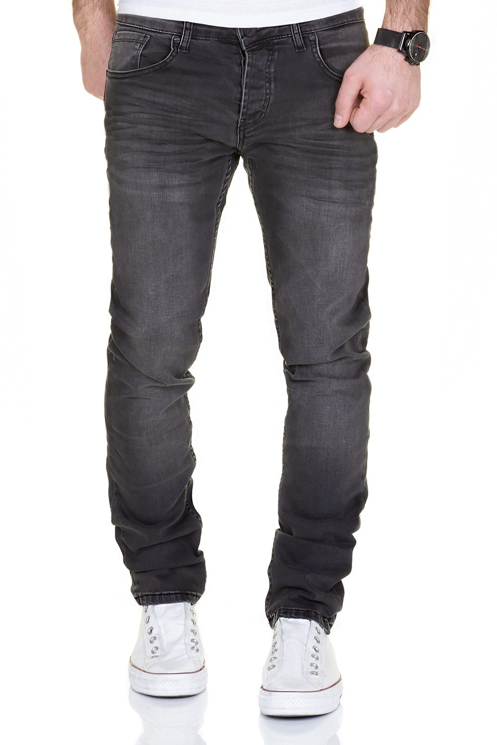 MERISH Slim-fit-Jeans MERISH Jeans Herren Destroyed Hose Used-Look Jeanshos günstig online kaufen