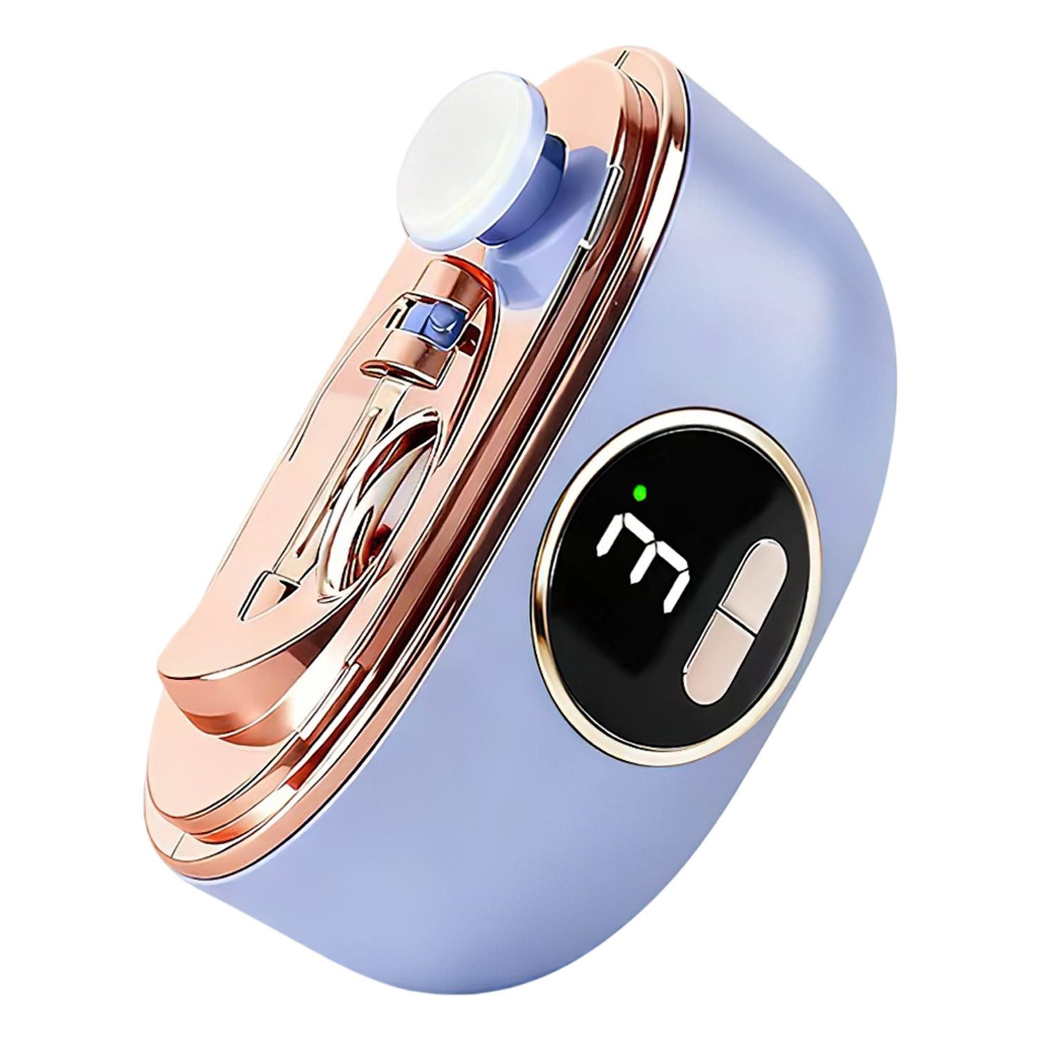 Refttenw Nagelknipser Elektrischer Nagelknipser,mit Nagelfang, Doppelklingen