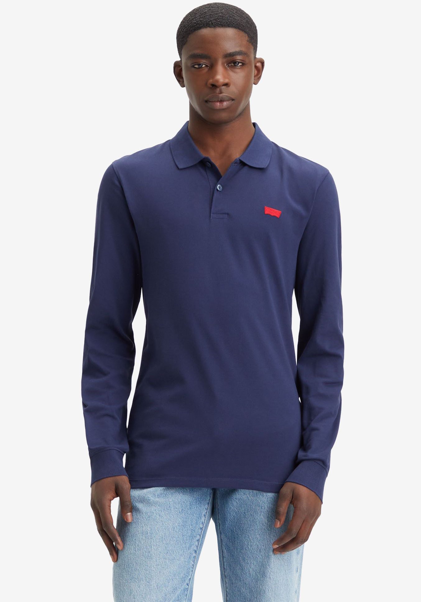 Levi's® Langarm-Poloshirt mit Logo Stickerei günstig online kaufen