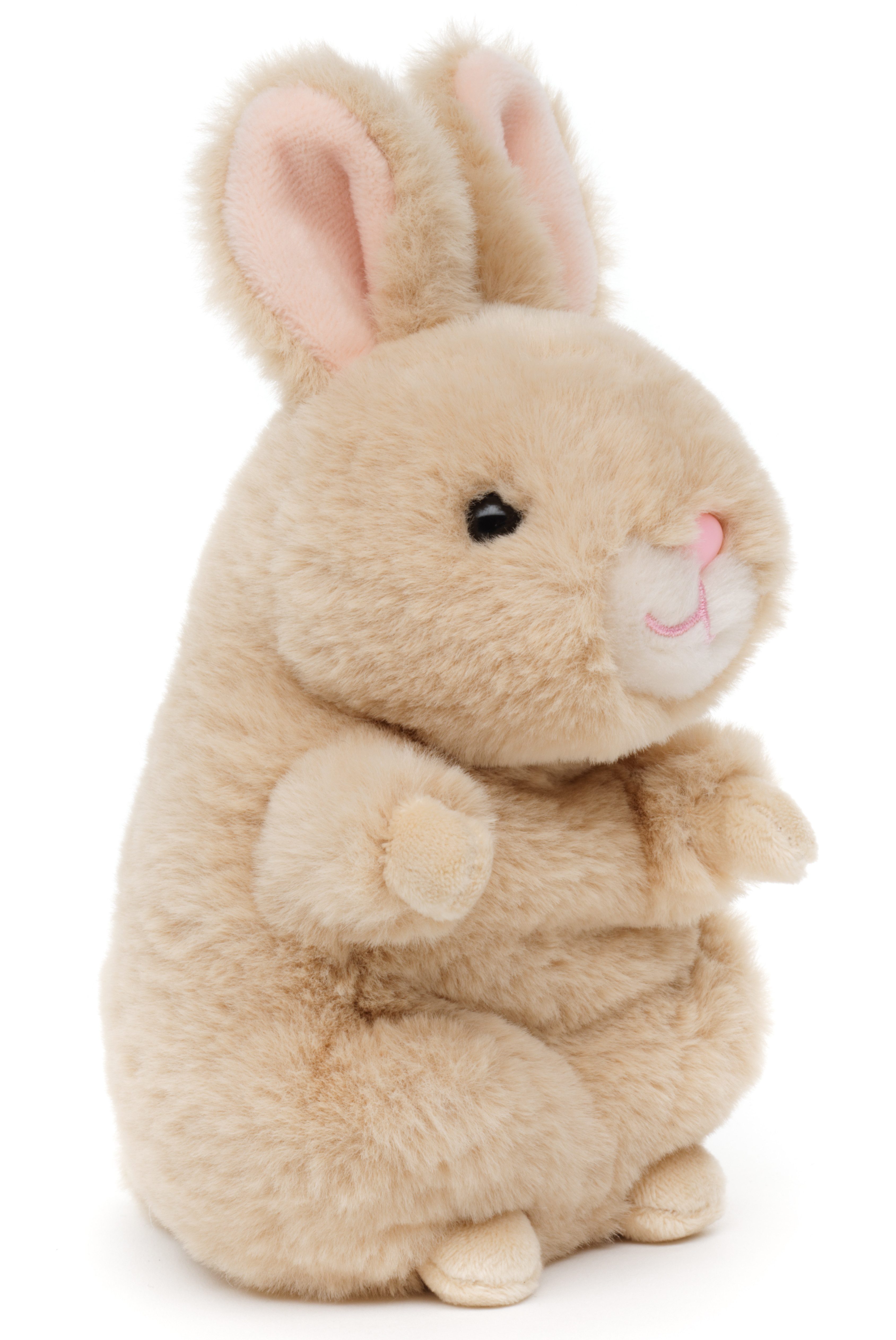 Uni-Toys Kuscheltier Hase, sitzend - 21 cm (Höhe) - Plüsch-Kaninchen - Plüschtier, zu 100 % recyceltes Füllmaterial