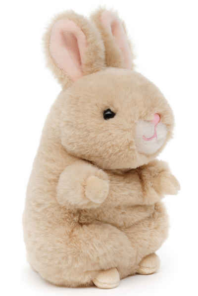 Uni-Toys Kuscheltier Hase, sitzend - Kawaii-Stil - 21 cm (Höhe) - Kaninchen - Plüschtier, zu 100 % recyceltes Füllmaterial