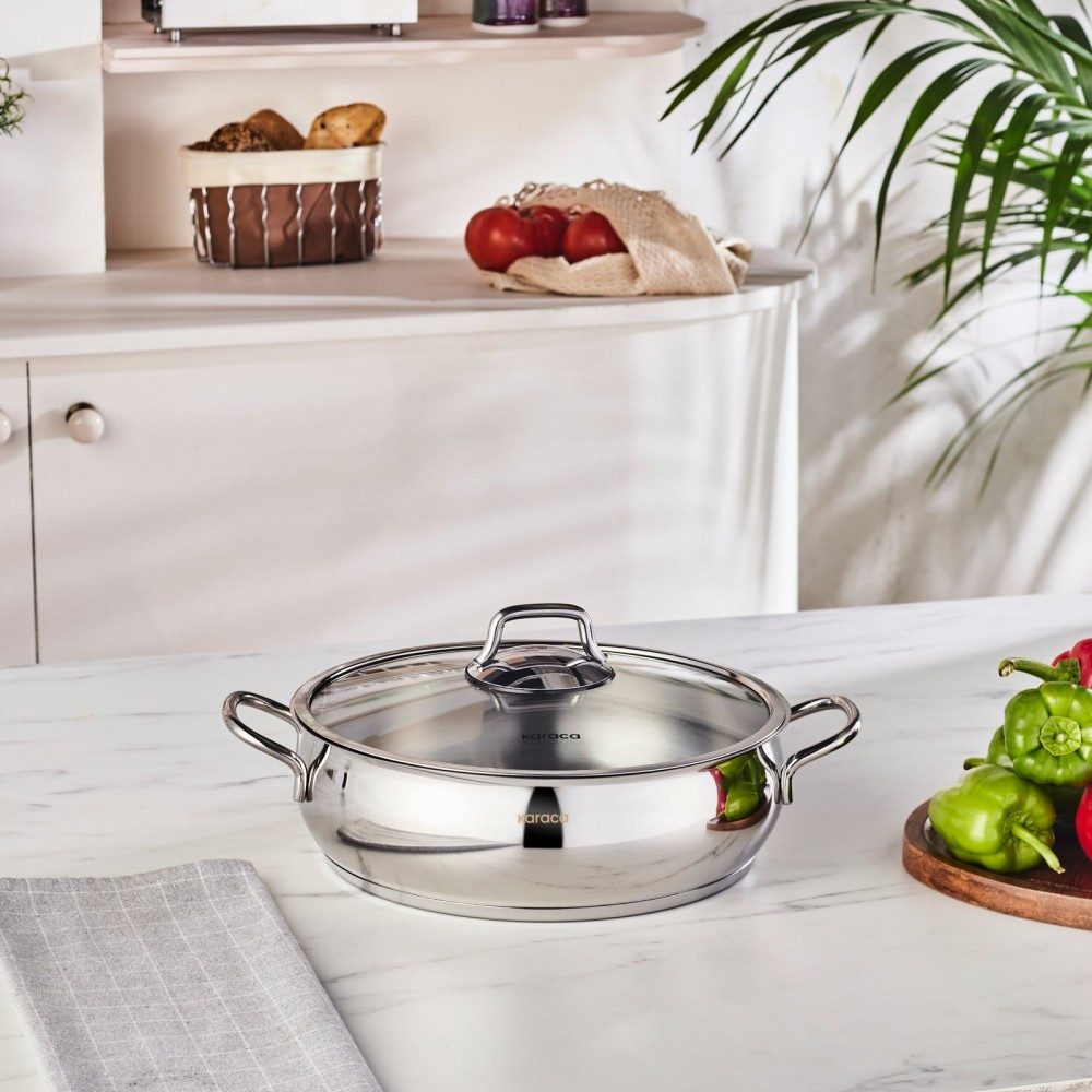 Karaca Topf-Set Karaca Emirgan 26 cm Shallow Kasserolle Kochtopf Topf