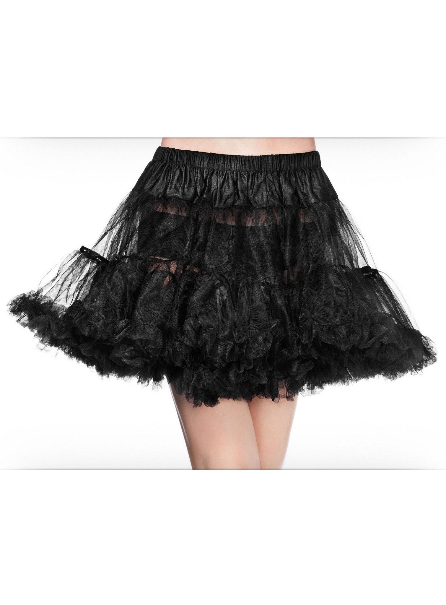 Kostüm Petticoat Tüll schwarz - Halloween Kostüm Rock