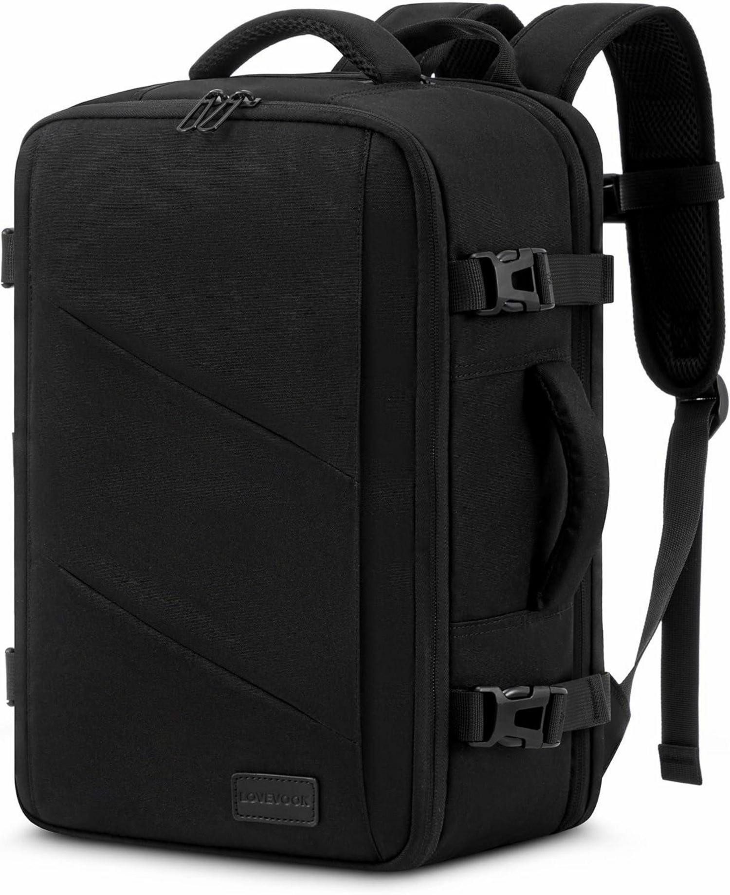 Reiserucksack Handgepäck Rucksack 40x20x25 Laptop Backpack Reise Tasche Schwarz