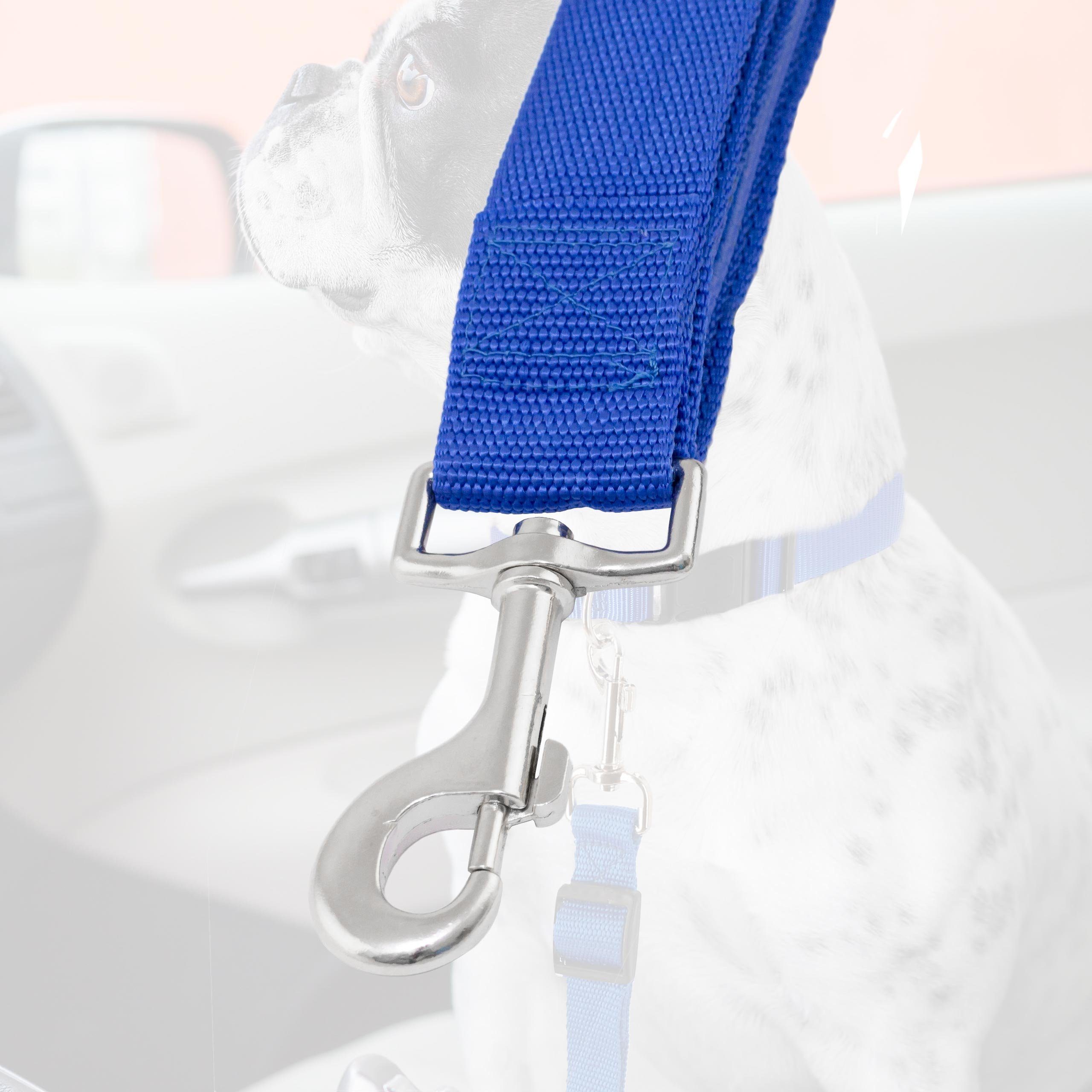 Lantelme Autohundegeschirr Auto Hundegurt Auswahl Länge Farbe Sicherheitsgurt Autogurt Adapter, Hunde Tier Gurtadapter 4,5cm Breit 60 bis 95cm Lang Tiertransport