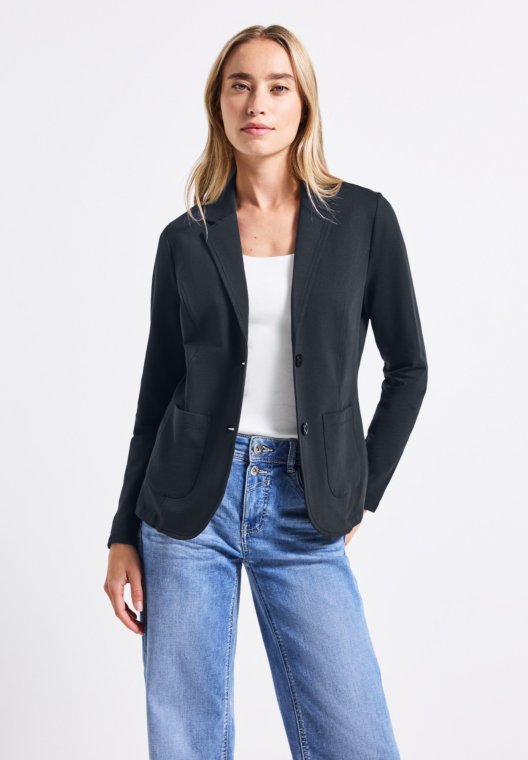 STREET ONE Kurzblazer aus Baumwolle mit Stretchanteil