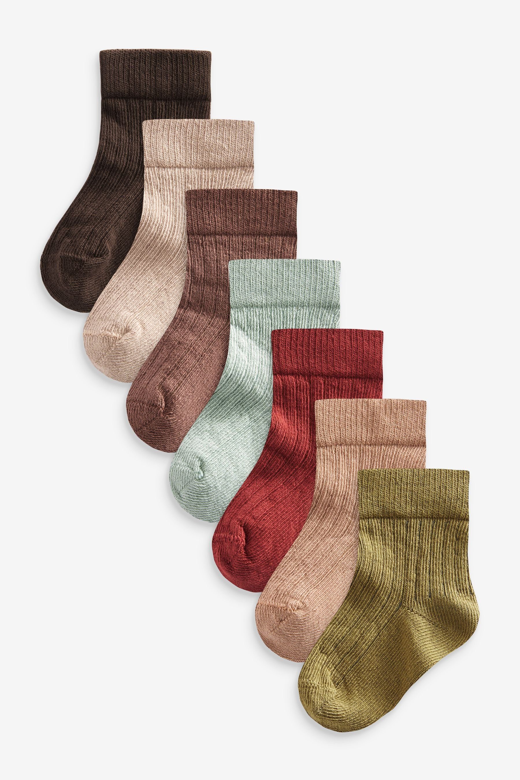Next Kurzsocken Gerippte Socken im 7er-Set günstig online kaufen