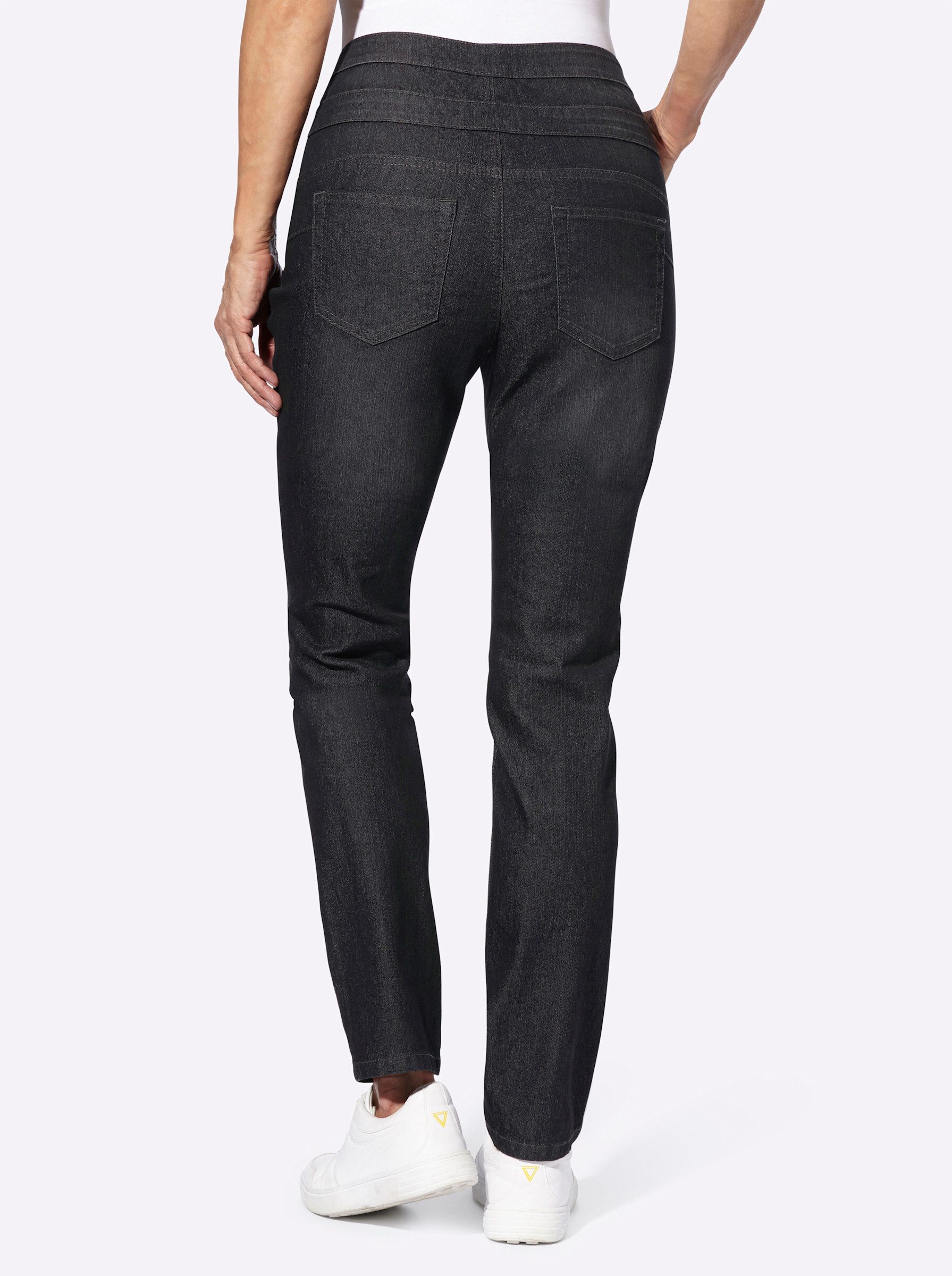 Sieh an! Bequeme Jeans Jeans erhöht