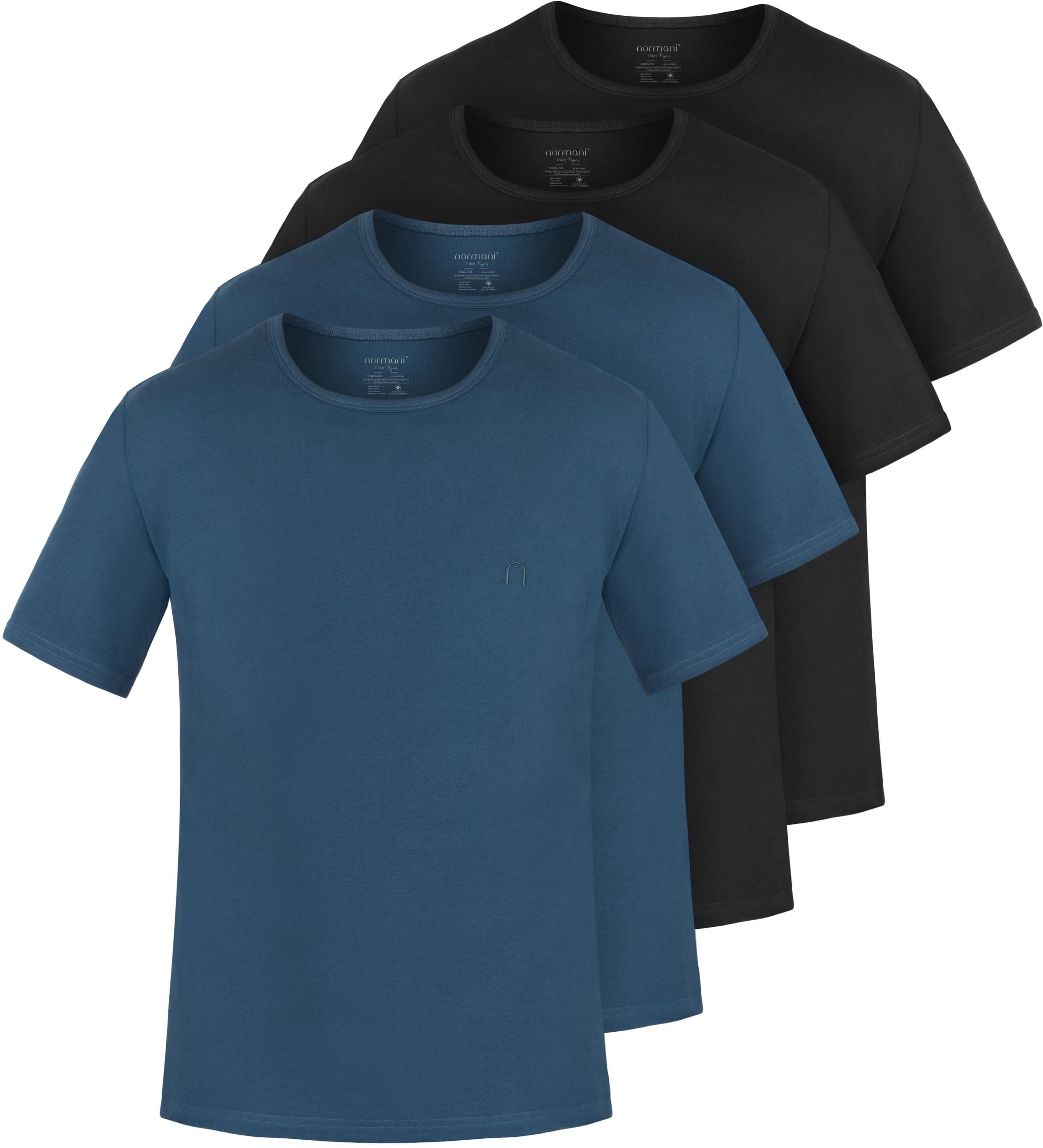 normani Kurzarmshirt 4er Set Herren T-Shirts aus Bio-Baumwolle Nyons (4er-Pack) Basic Shirt für Männer GOTS-zertifiziert