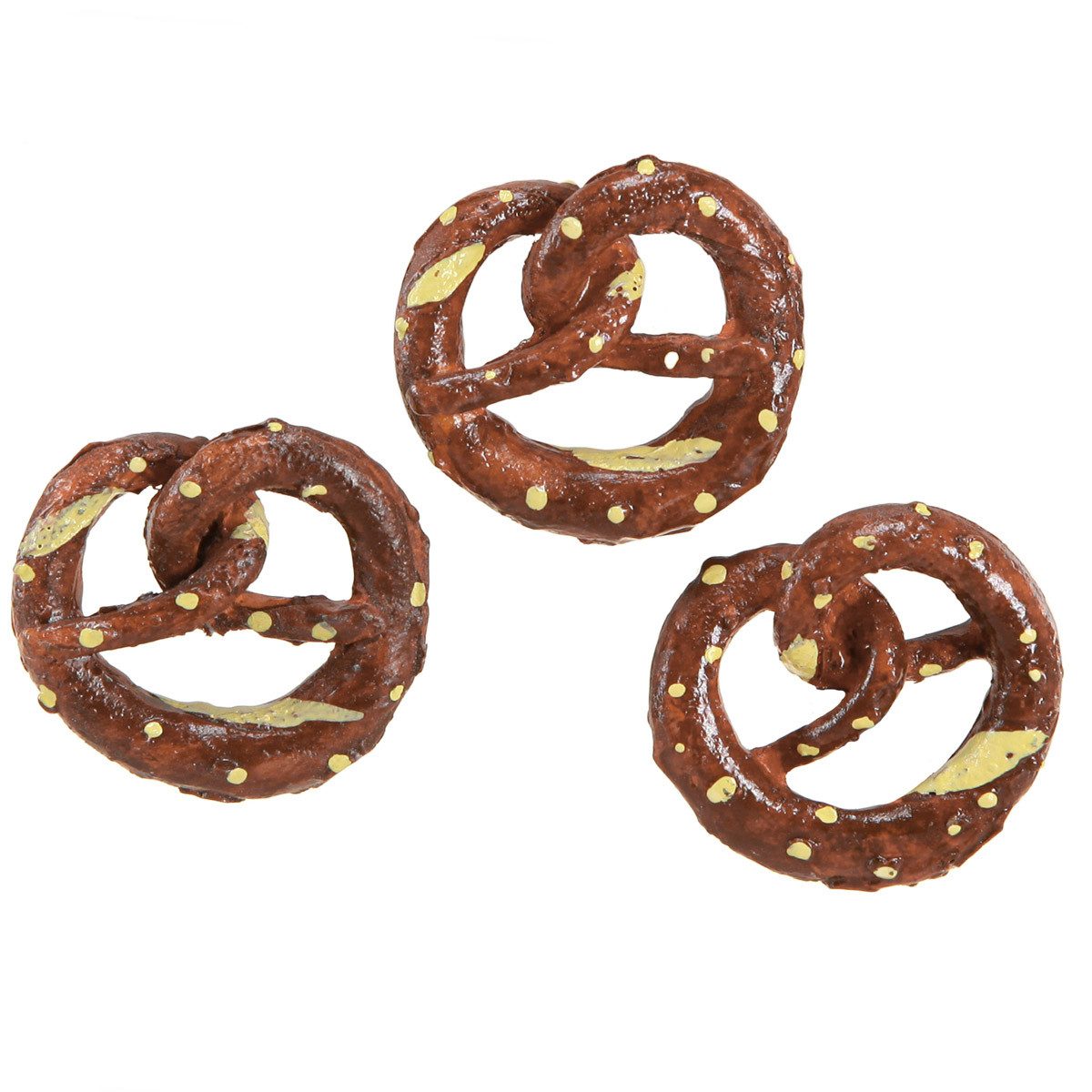 Kunstpflanze Mini-Brezeln Tischdeko für besondere Anlässe und kreative, 6 Stück, Viana, Höhe 4 cm