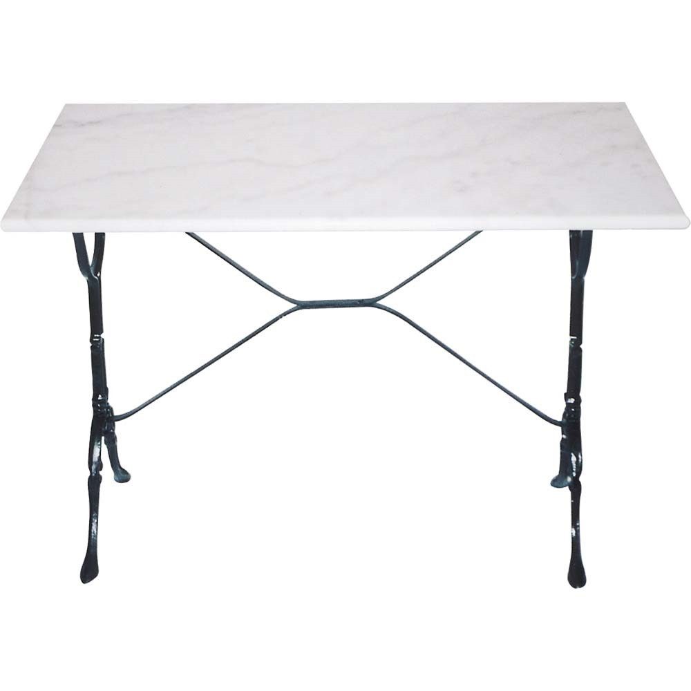 Lesli Living Gartentisch Marmortisch Cafetisch Marmor rechteckig Tisch Marmor 100x60cm