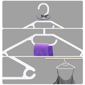 Homewit Mehrfach-Kleiderbügel Kunststoff Bügel mit 360° Drehbarer Haken, (Set, 10-tlg), Platzsparender Anzugbügel
